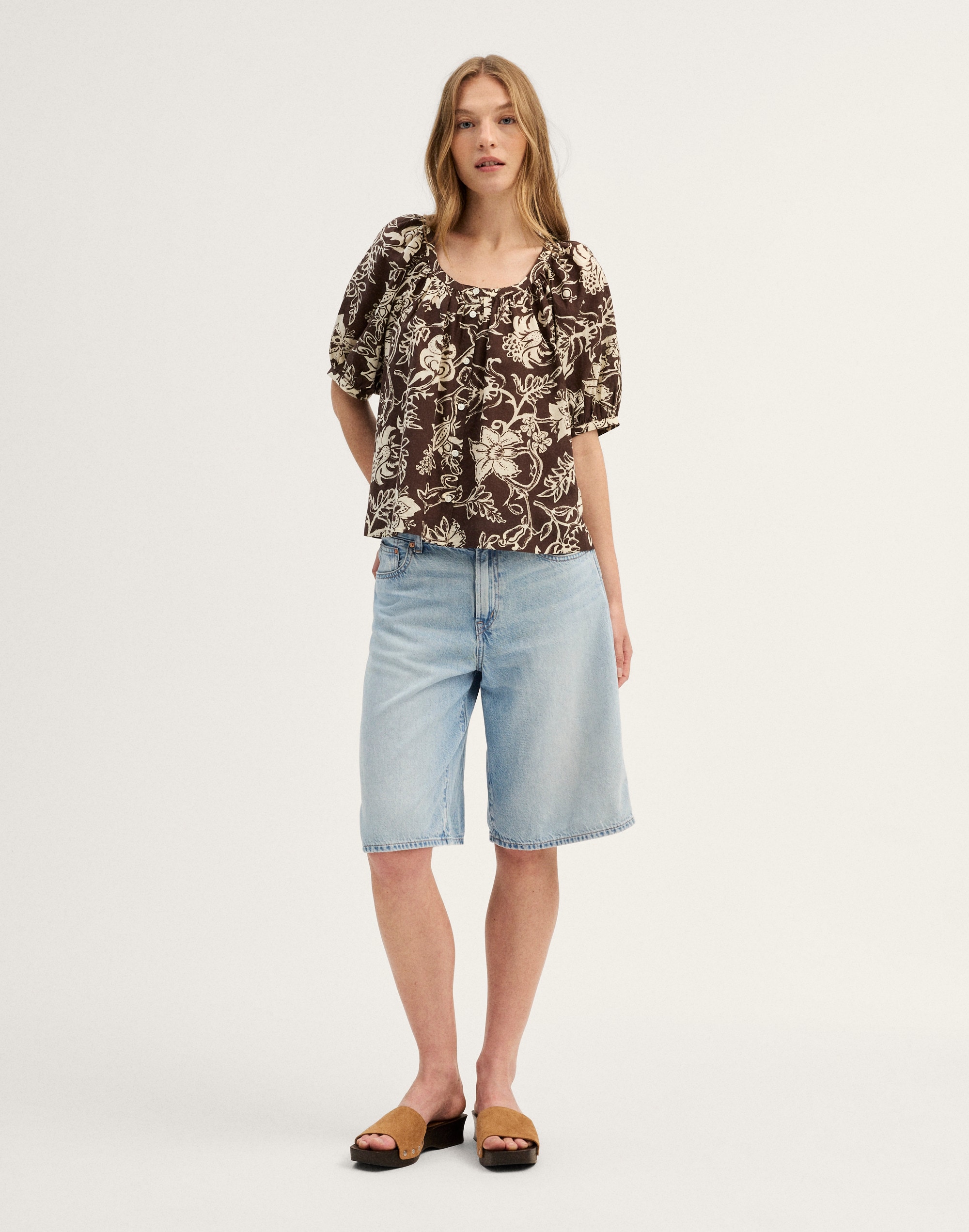 Puff-Sleeve A-Line Top