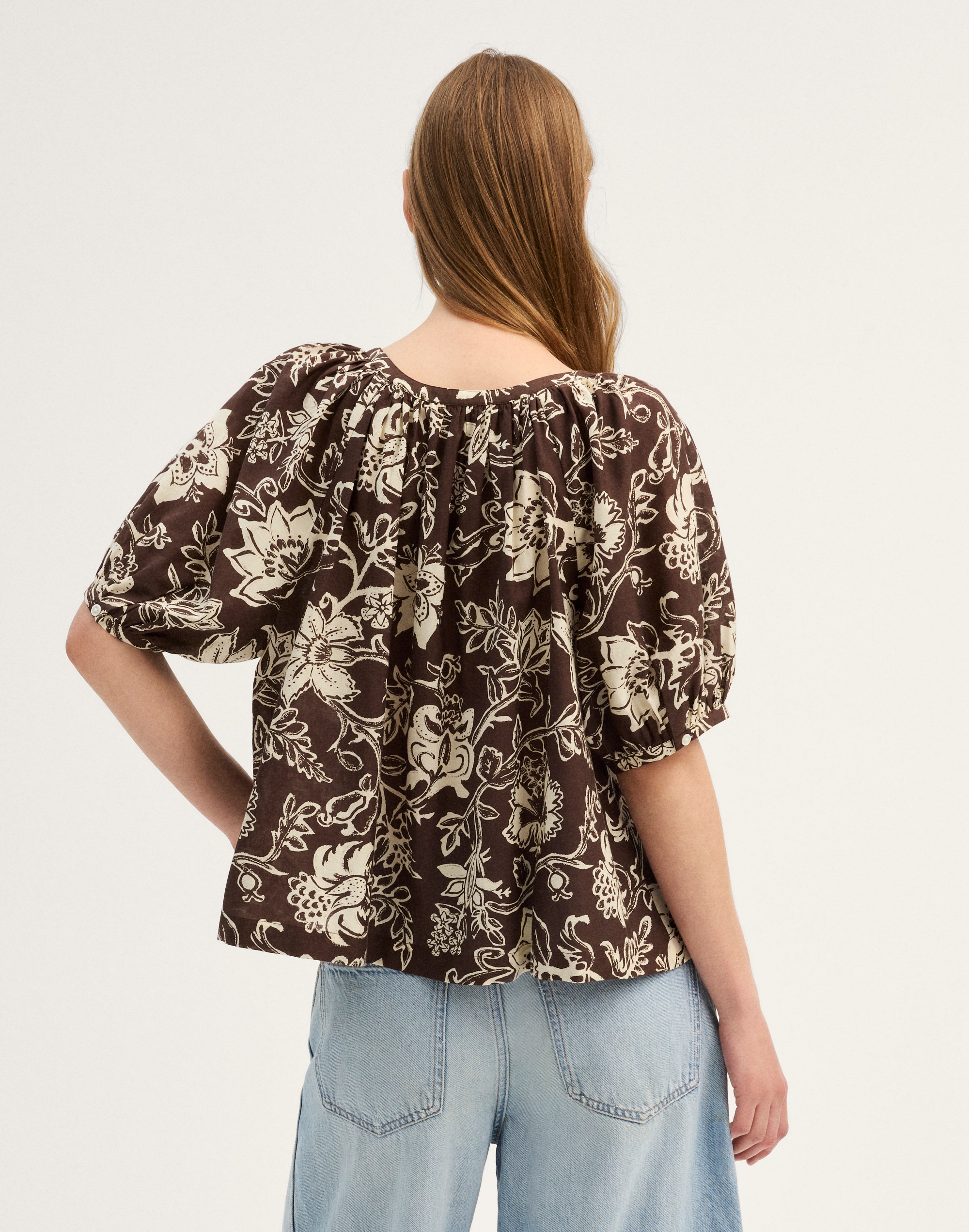 Puff-Sleeve A-Line Top