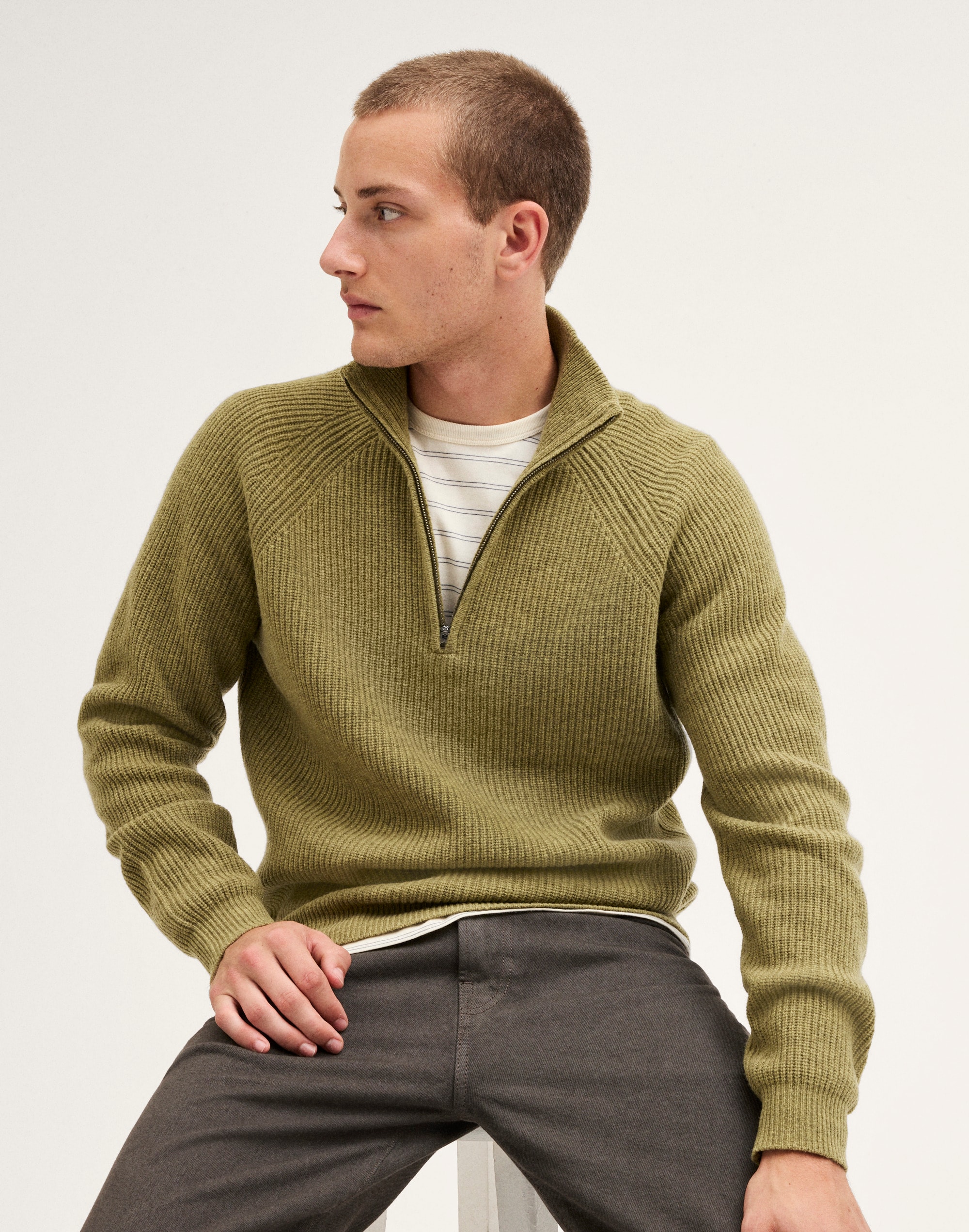 Quarter-Zip Sweater in Heritage Merino Wool