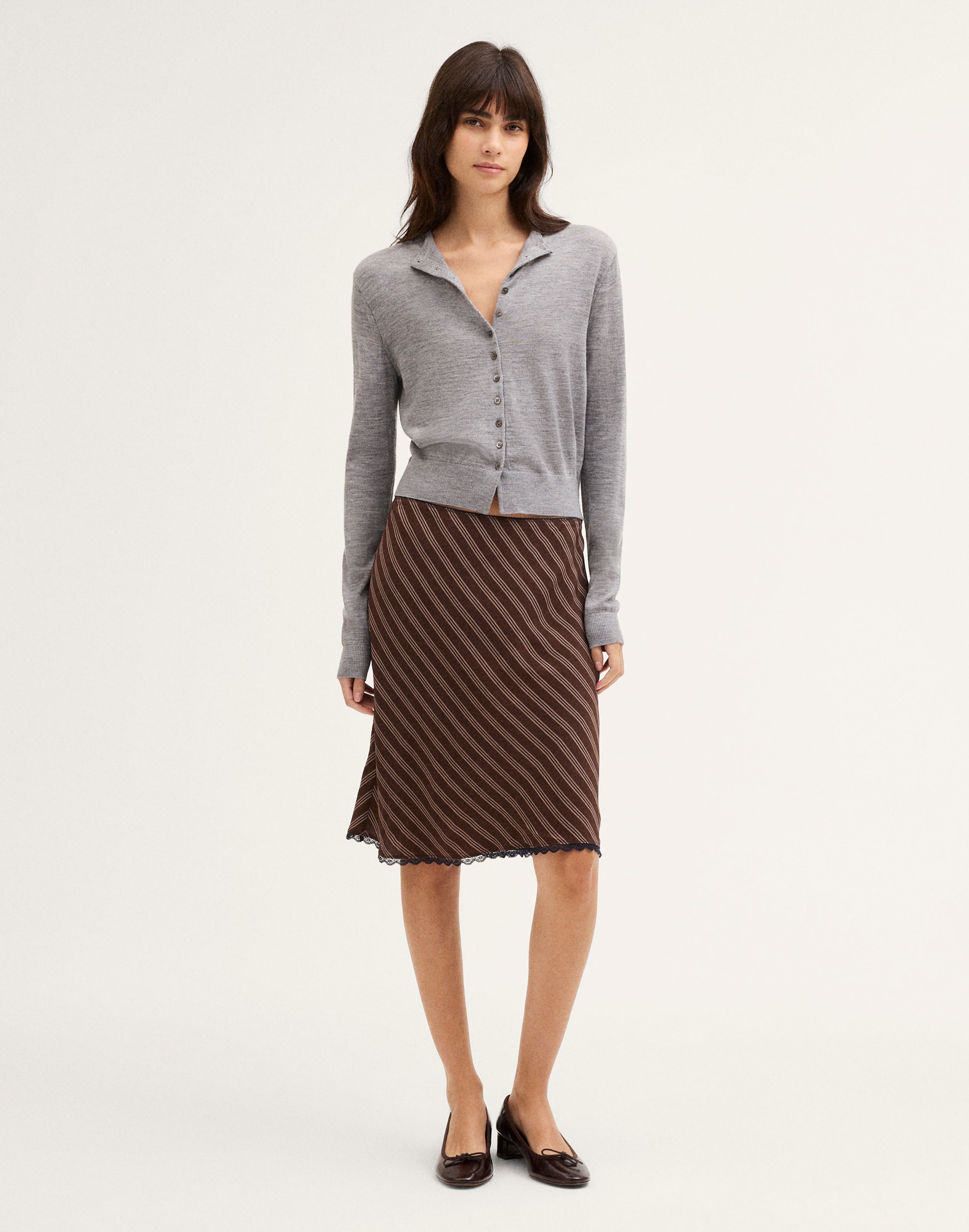 the elena midi slip skirt