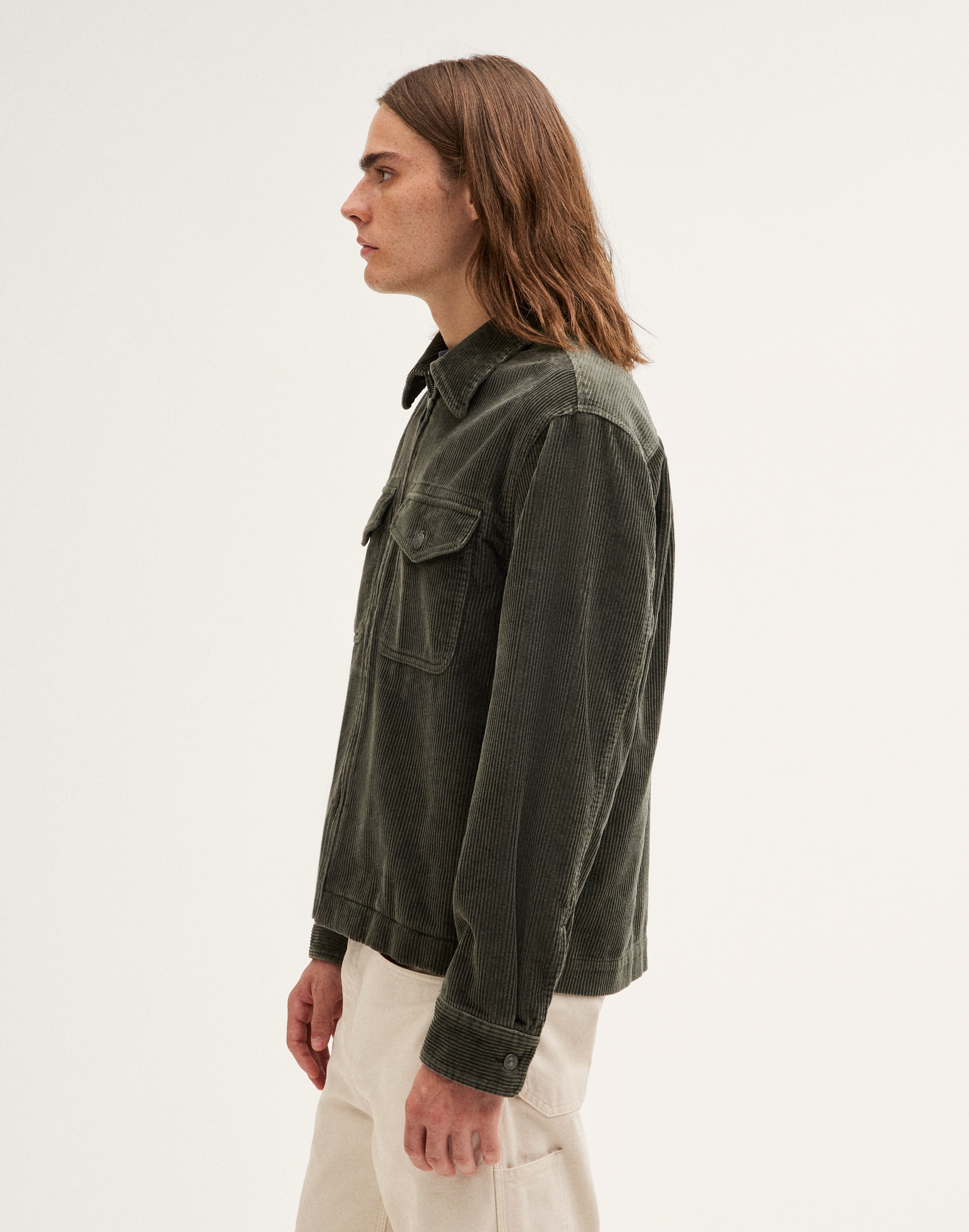 Zip-Front Jacket in Corduroy