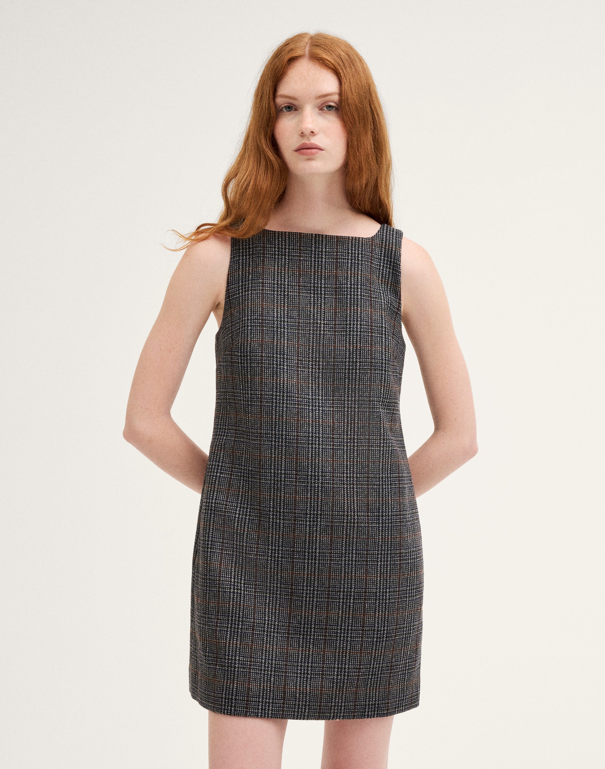 Crewneck Mini Shift Dress