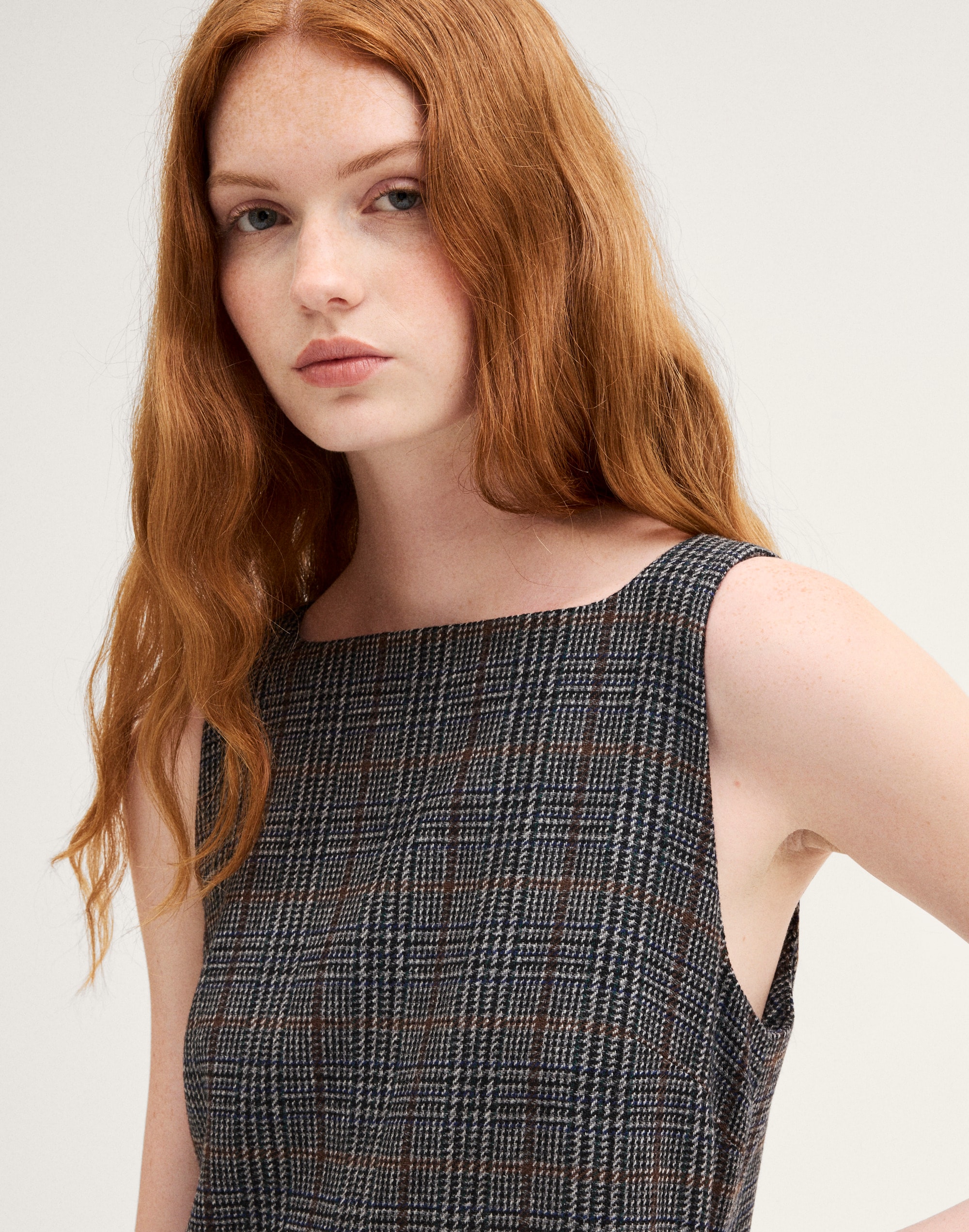 Crewneck Mini Shift Dress