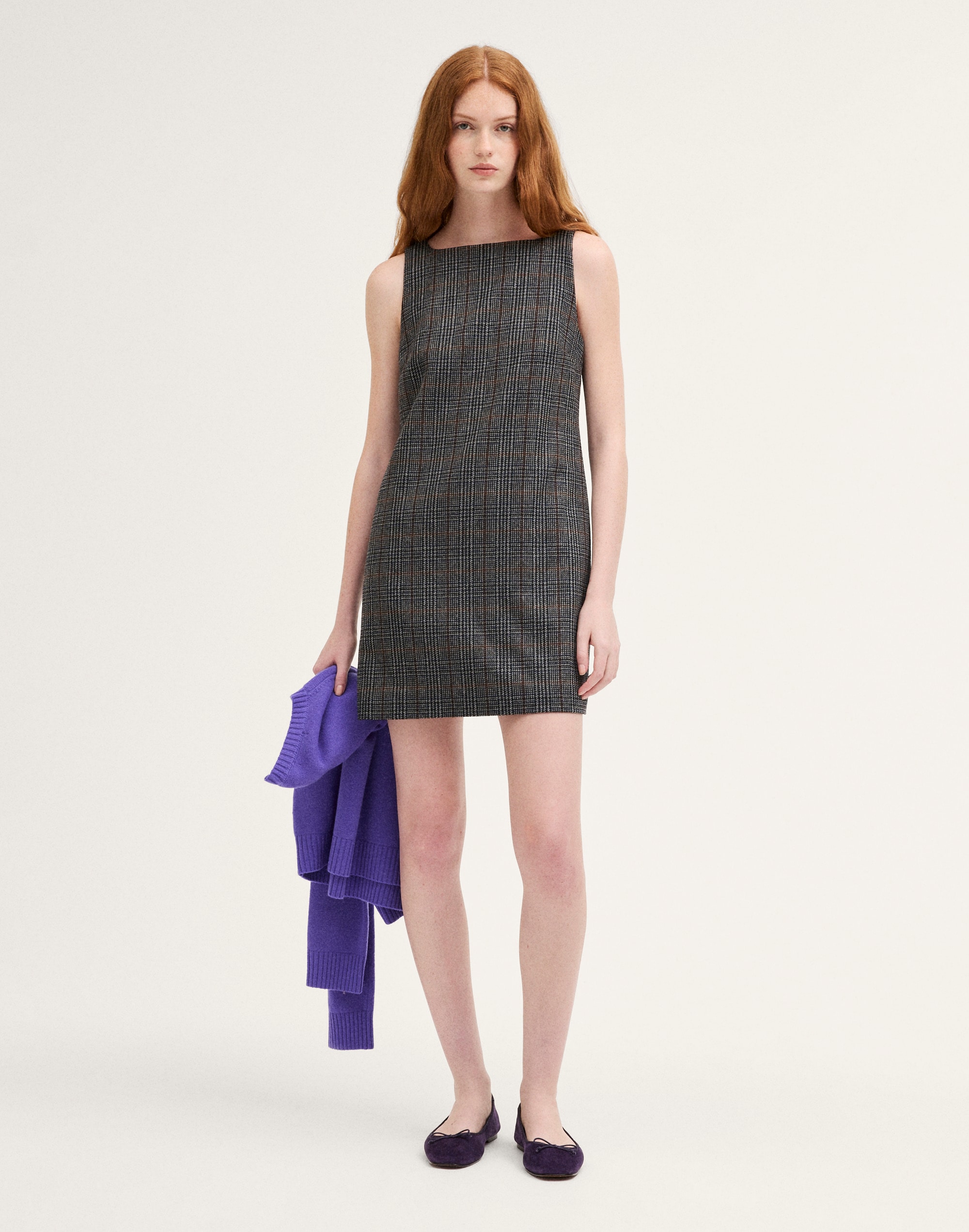 Crewneck Mini Shift Dress
