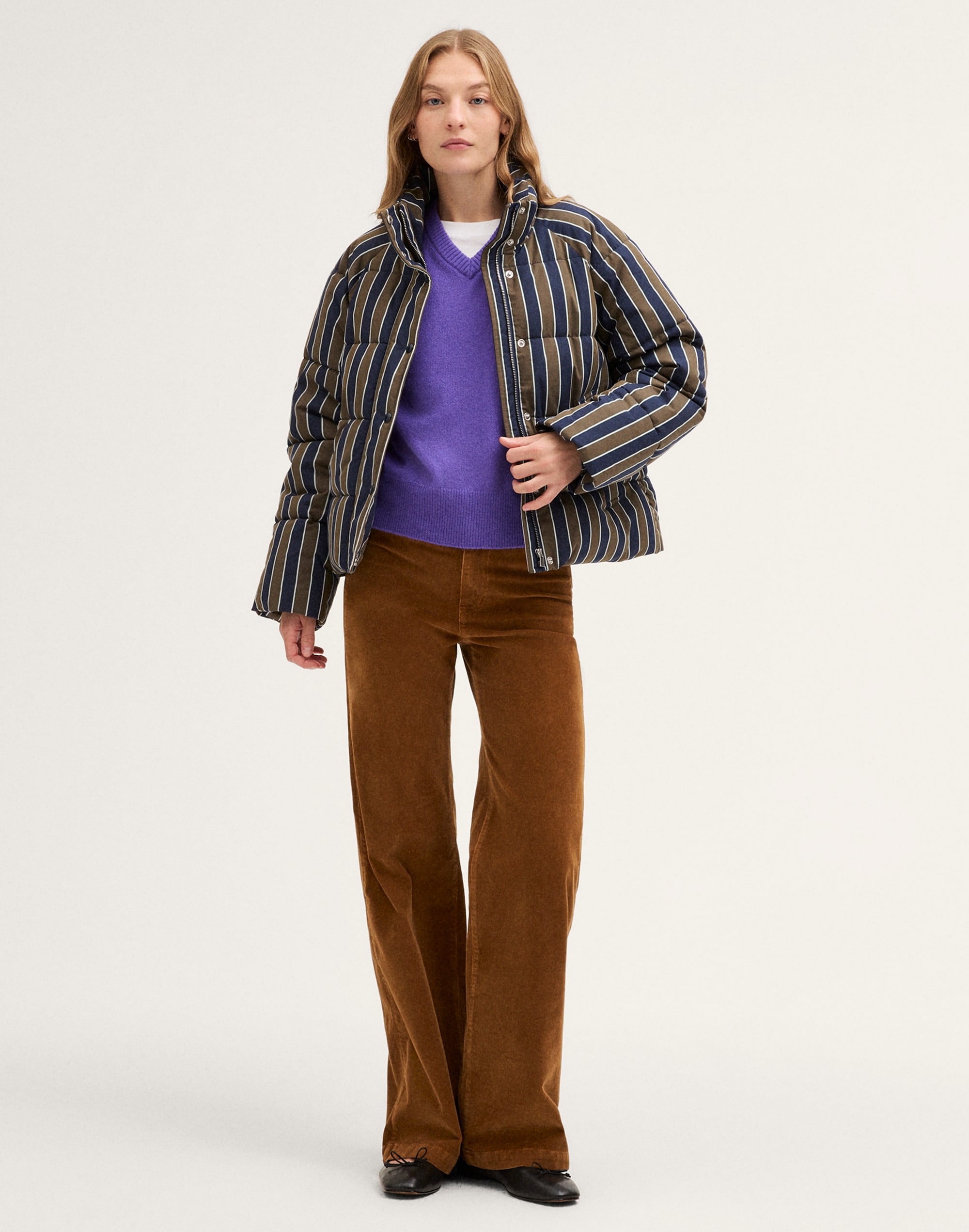 Funnel-Neck Puffer Coat