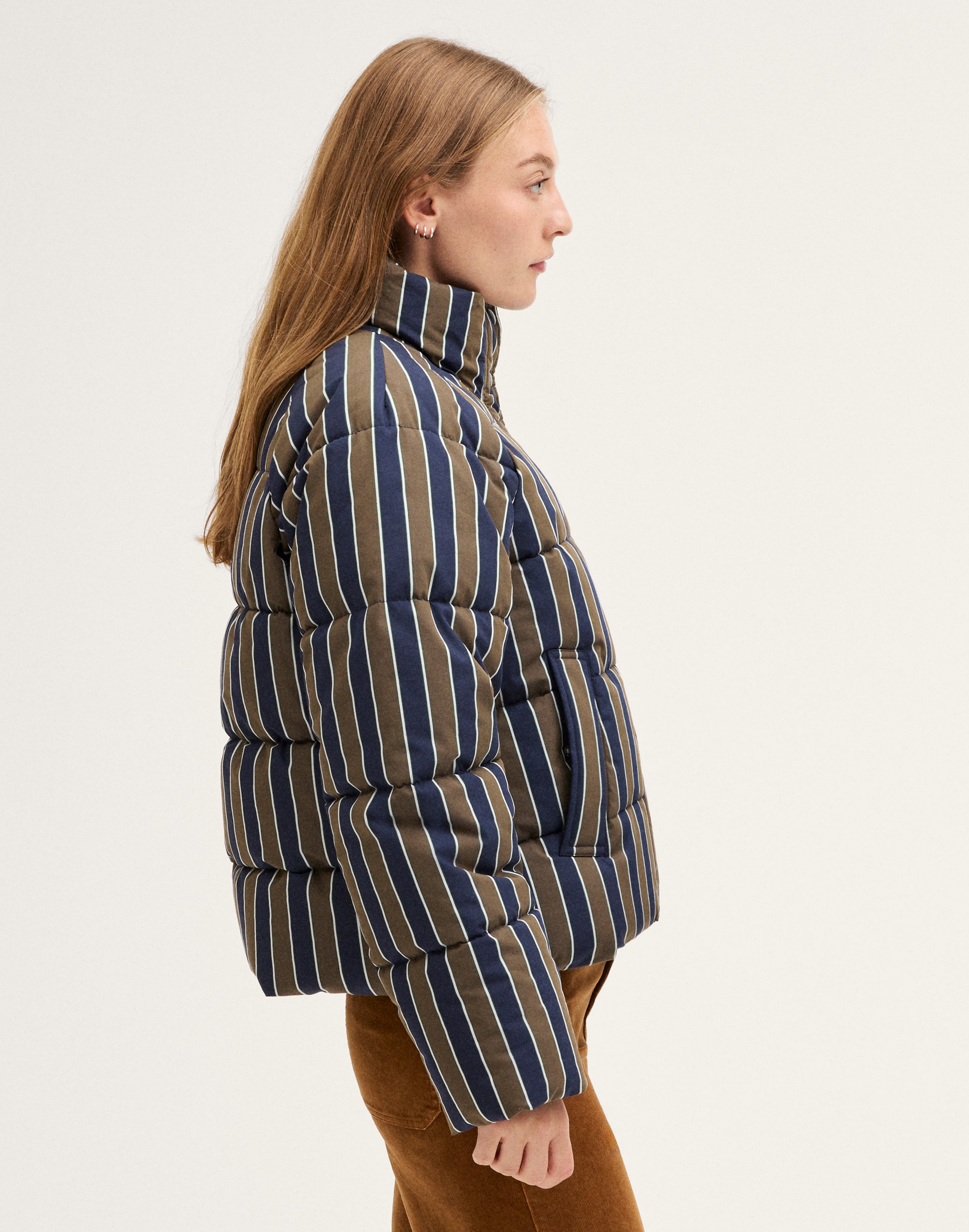 Funnel-Neck Puffer Coat