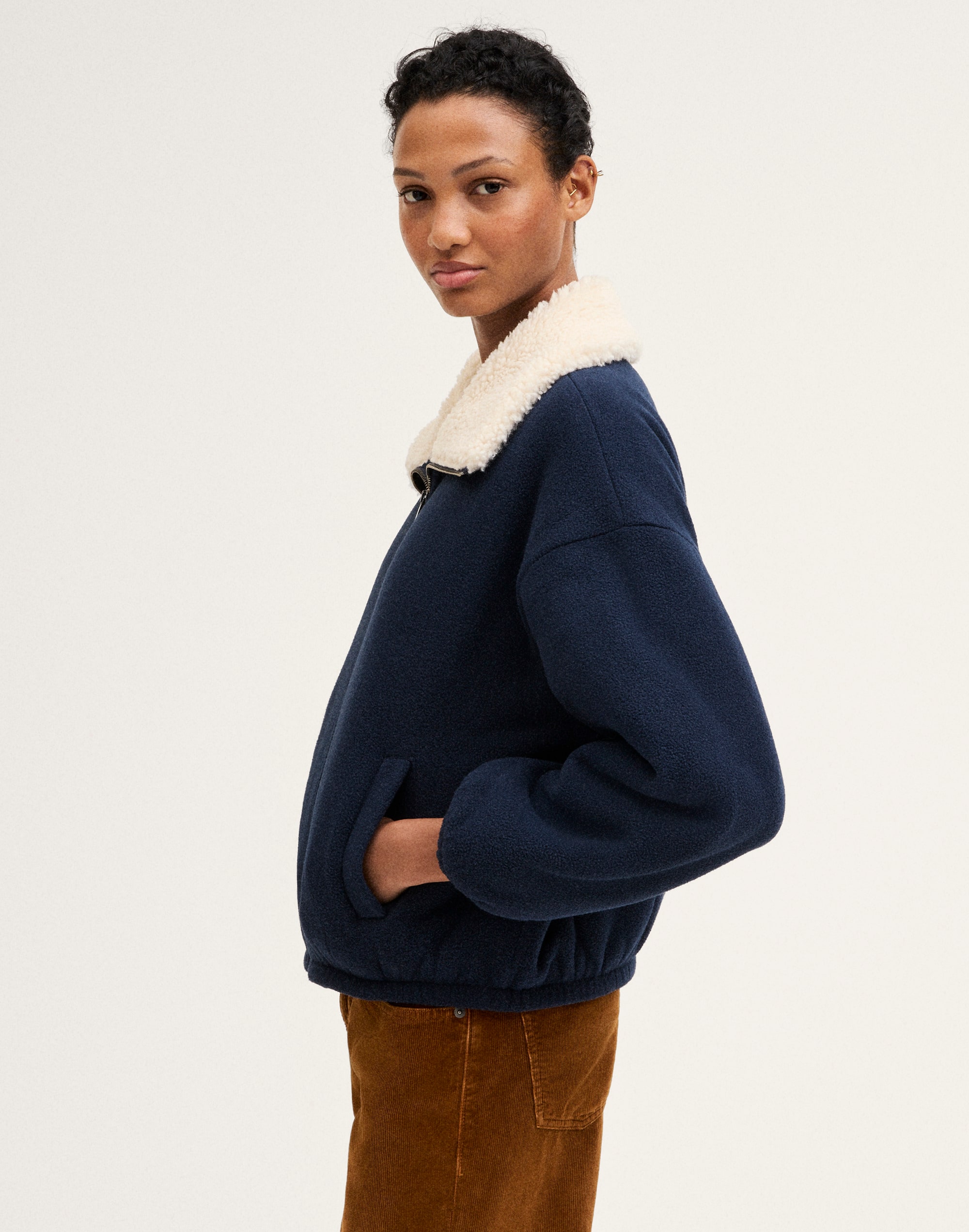 Sherpa-Collar Bomber Jacket