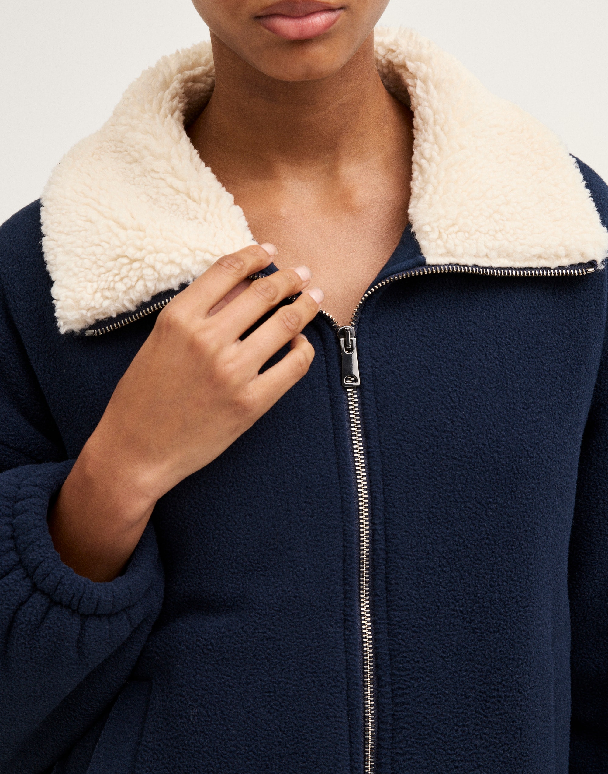 Sherpa-Collar Bomber Jacket