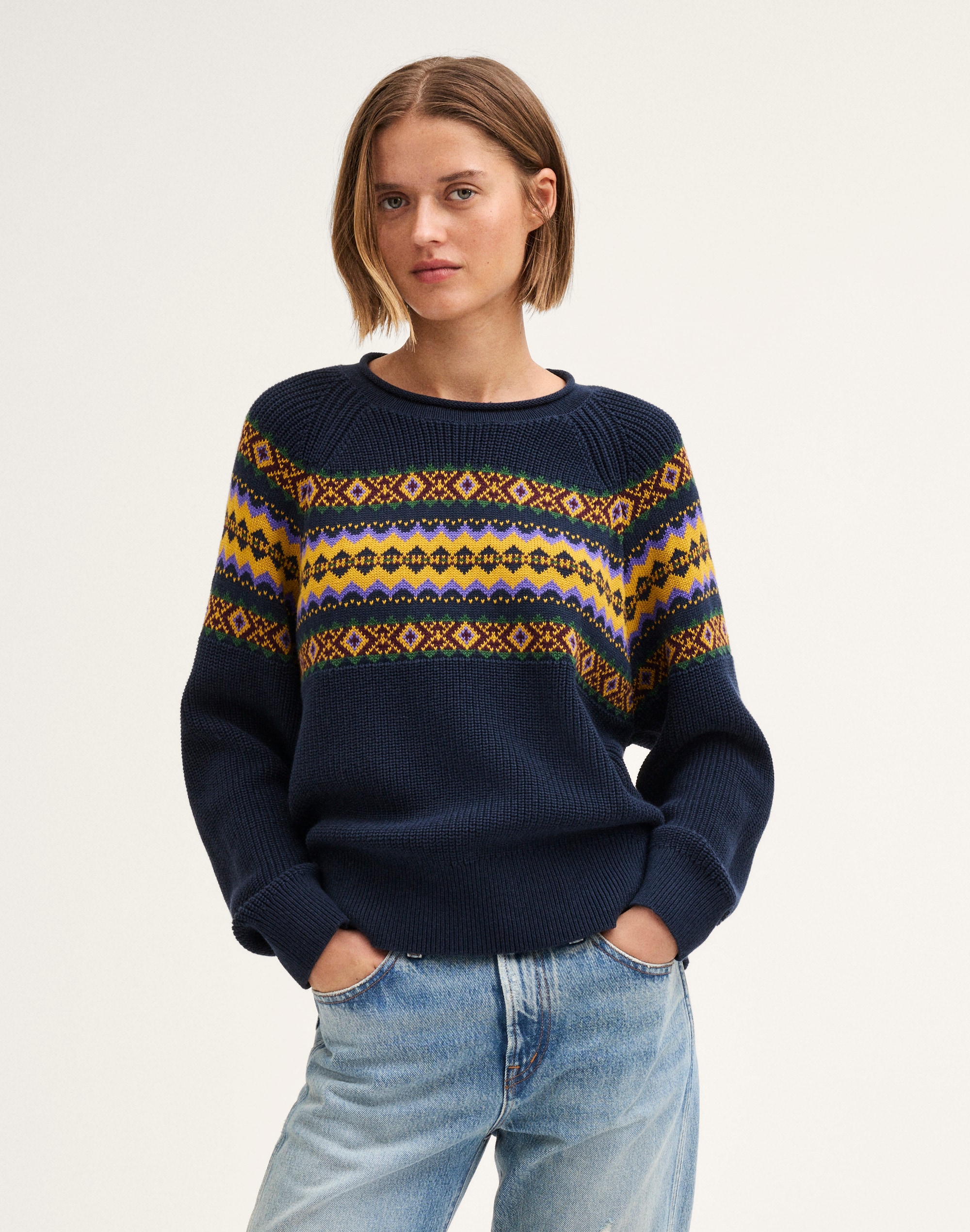 the arden sweater in 100% cotton