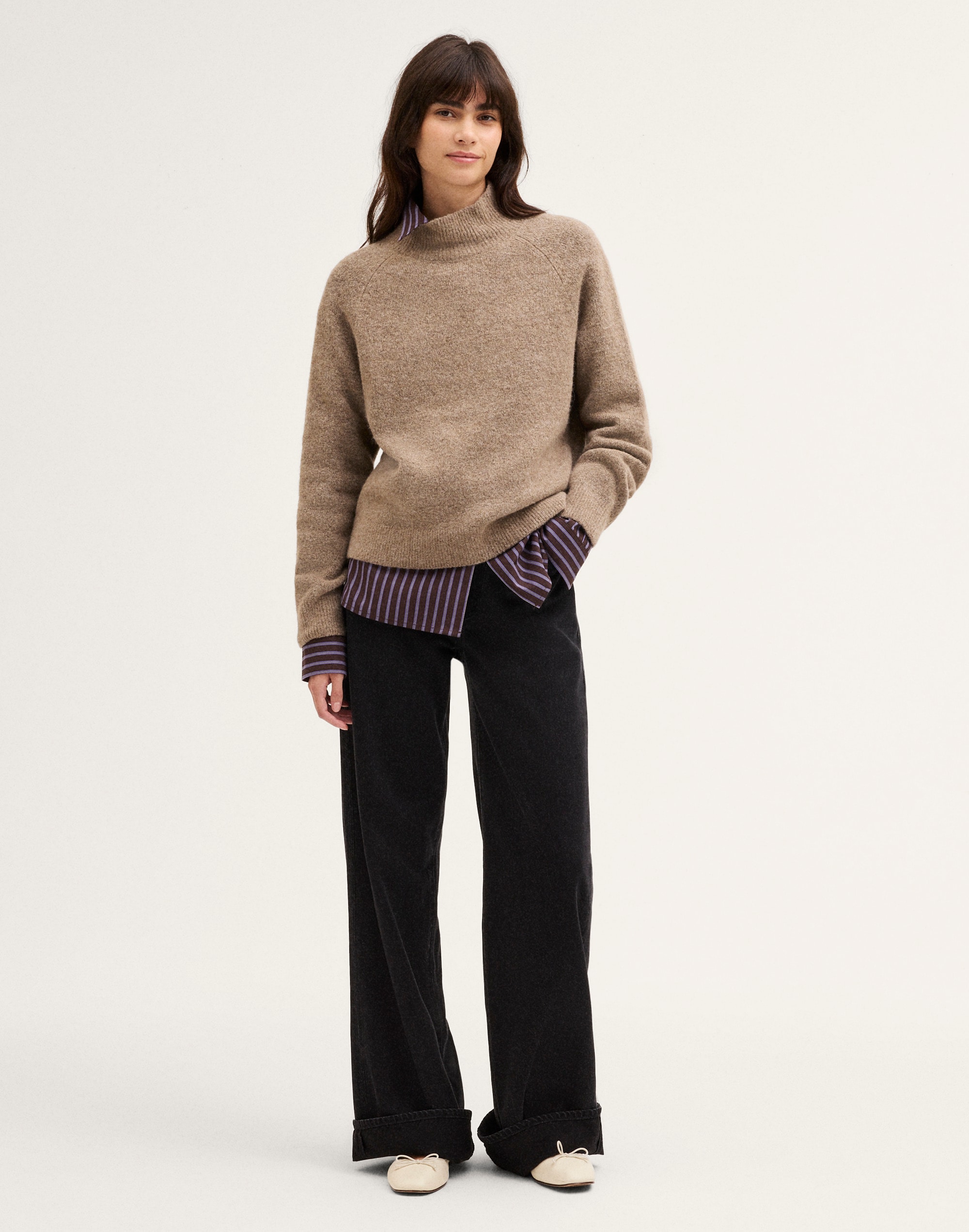 The Adelaide Mockneck Sweater in Cloudsoft