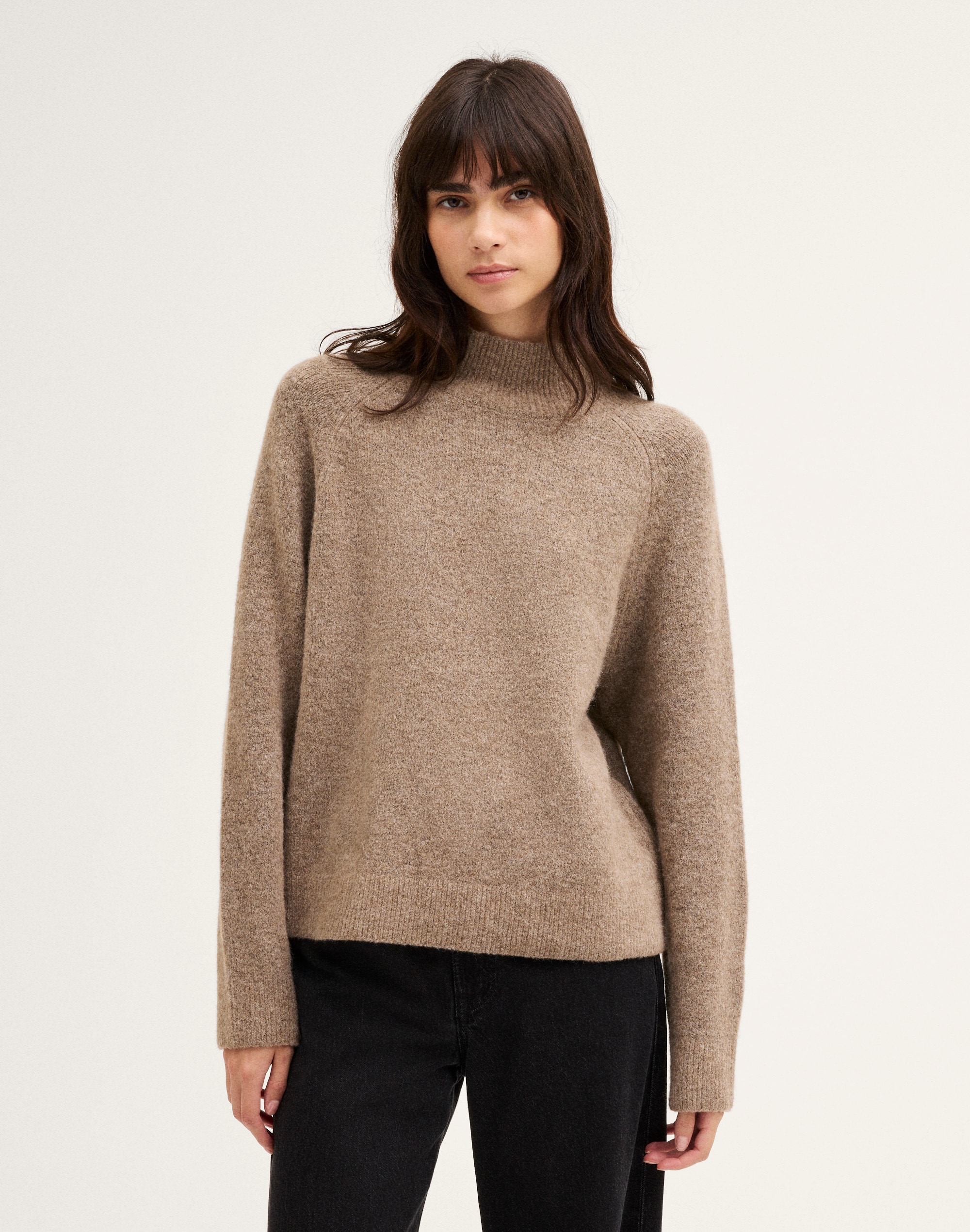 The Adelaide Mockneck Sweater in Cloudsoft