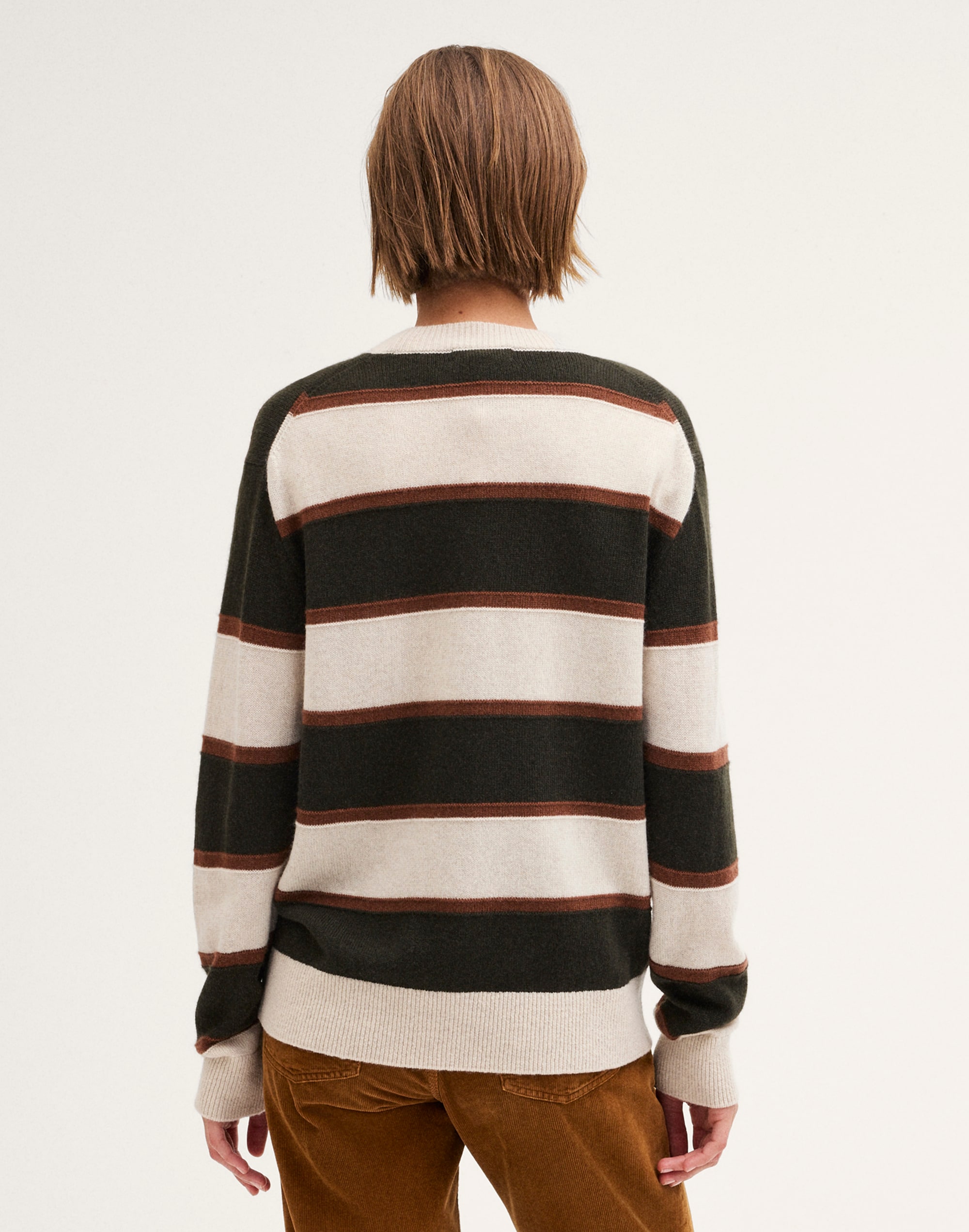 Textured-Stitch Crewneck Sweater