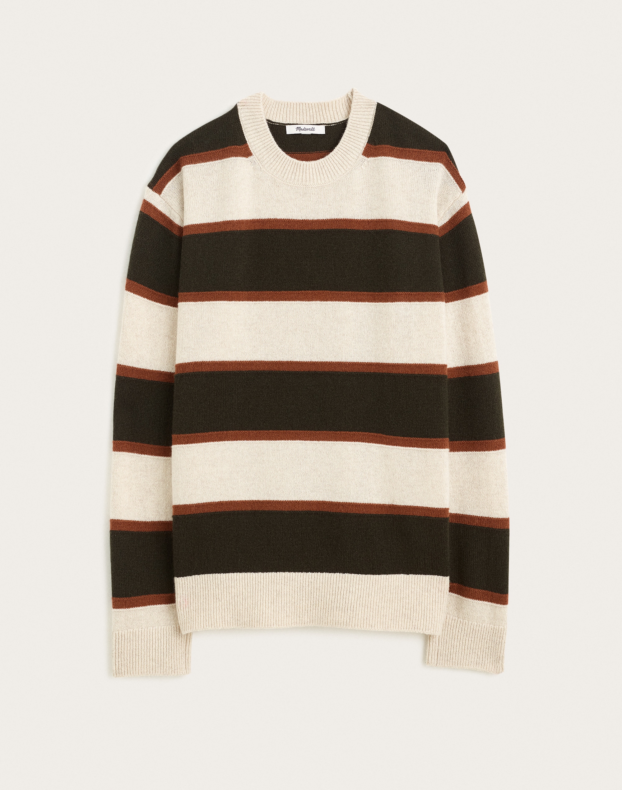 Textured-Stitch Crewneck Sweater