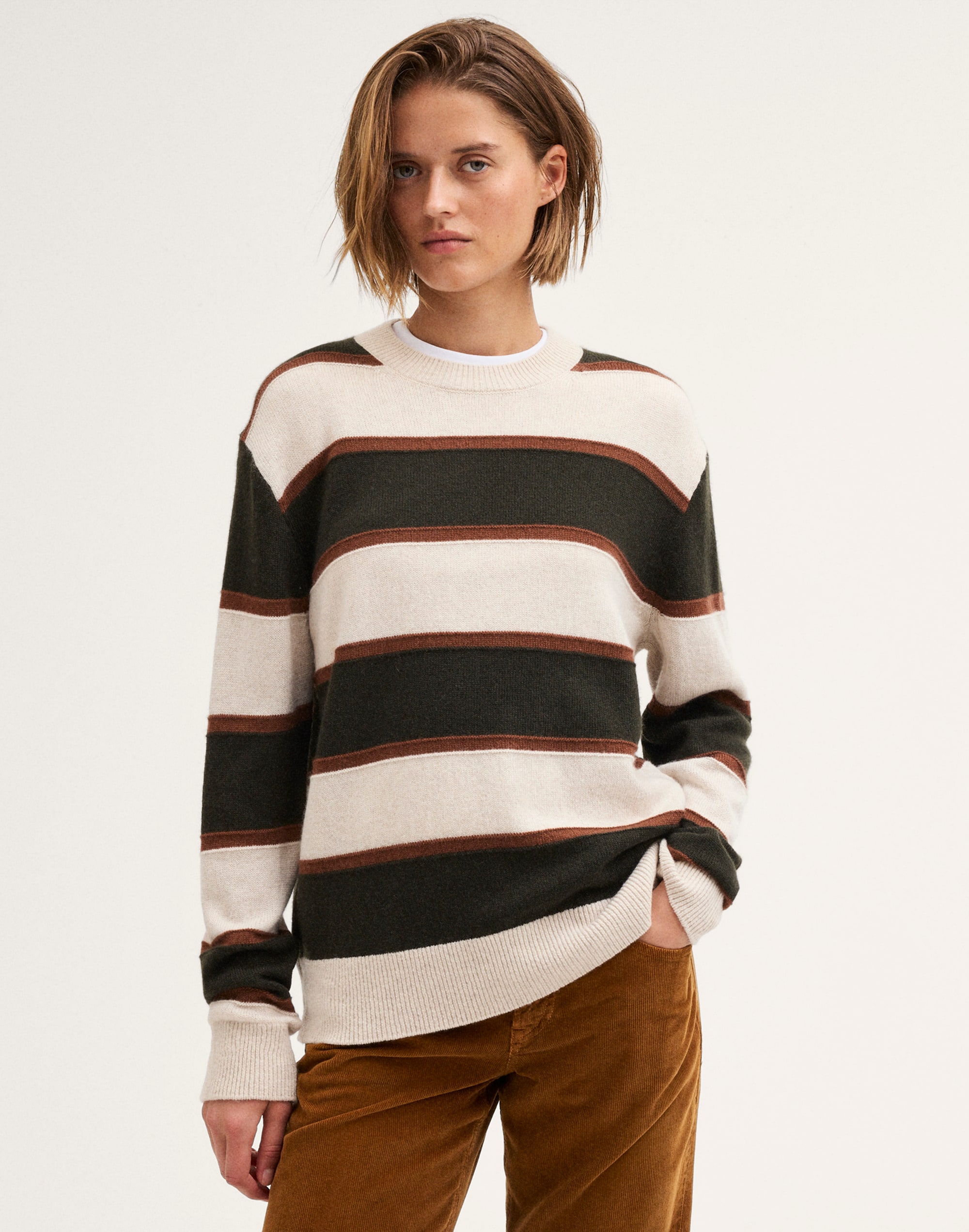Textured-Stitch Crewneck Sweater by Madewell