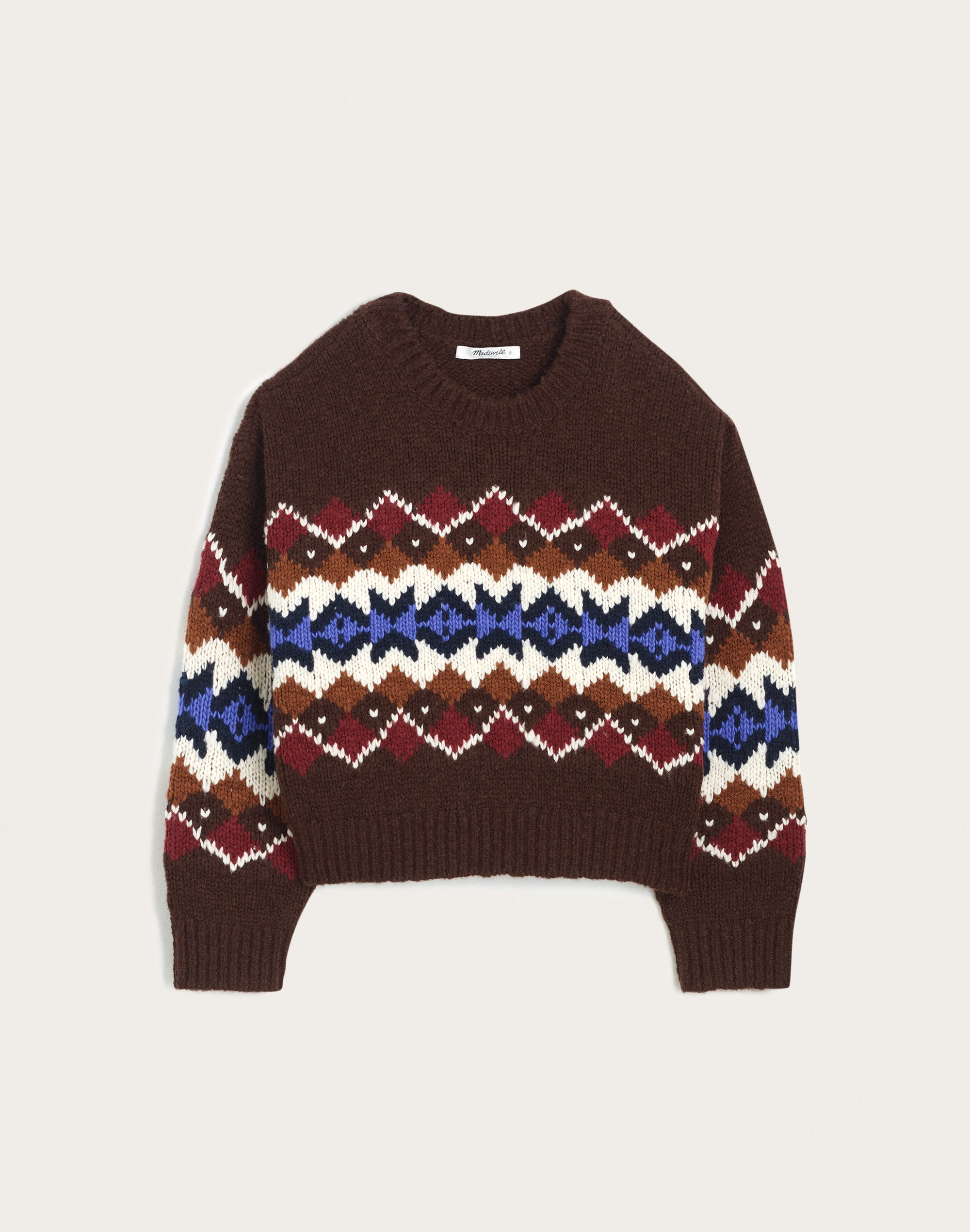 Chunky Fair Isle Sweater in 100% Wool