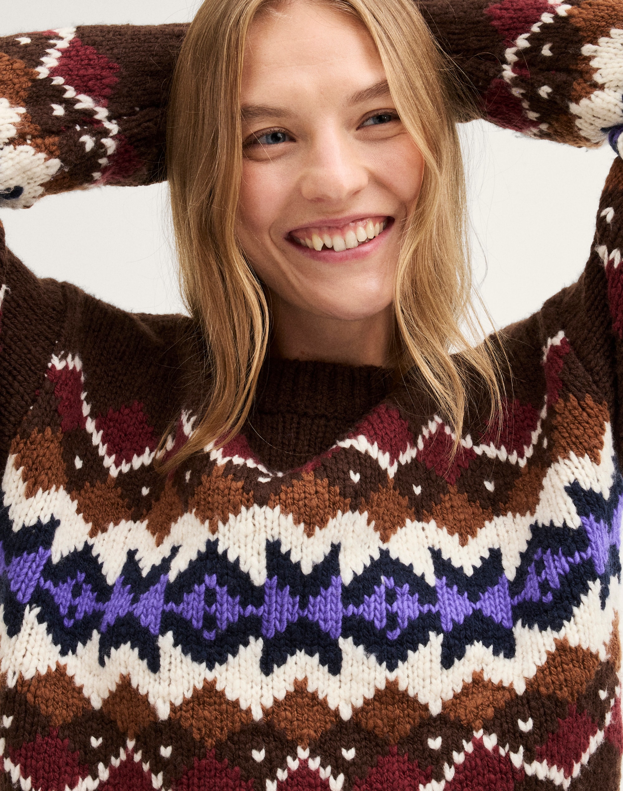 Chunky Fair Isle Sweater in 100% Wool by Madewell