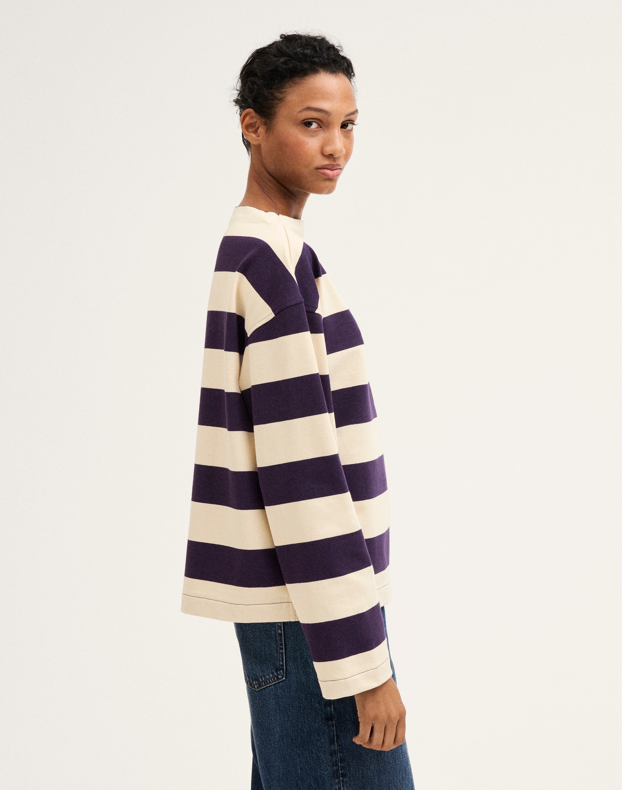 The Rugby Mockneck Long-Sleeve Tee in Club Cotton