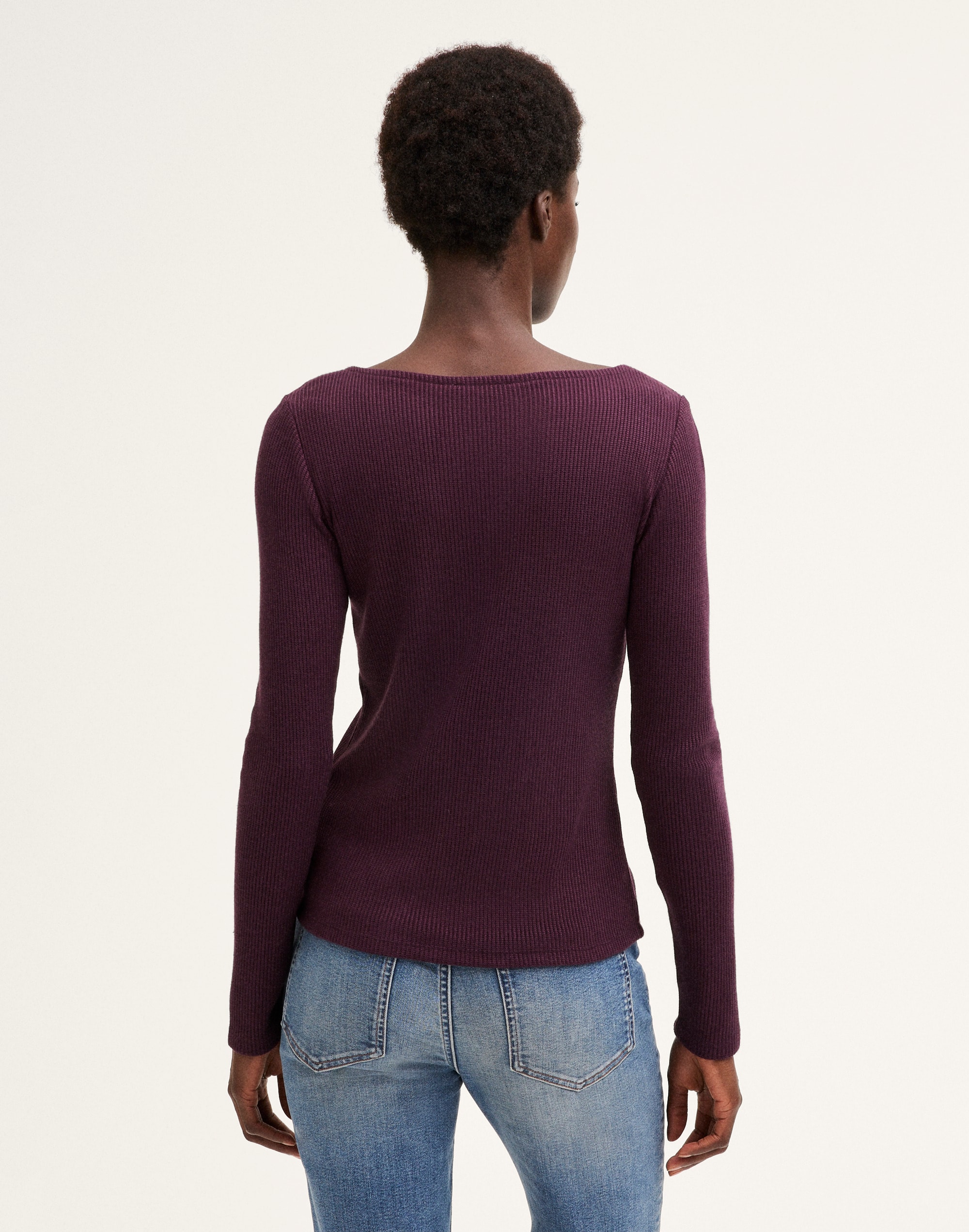 Ribbed Crewneck Cardigan