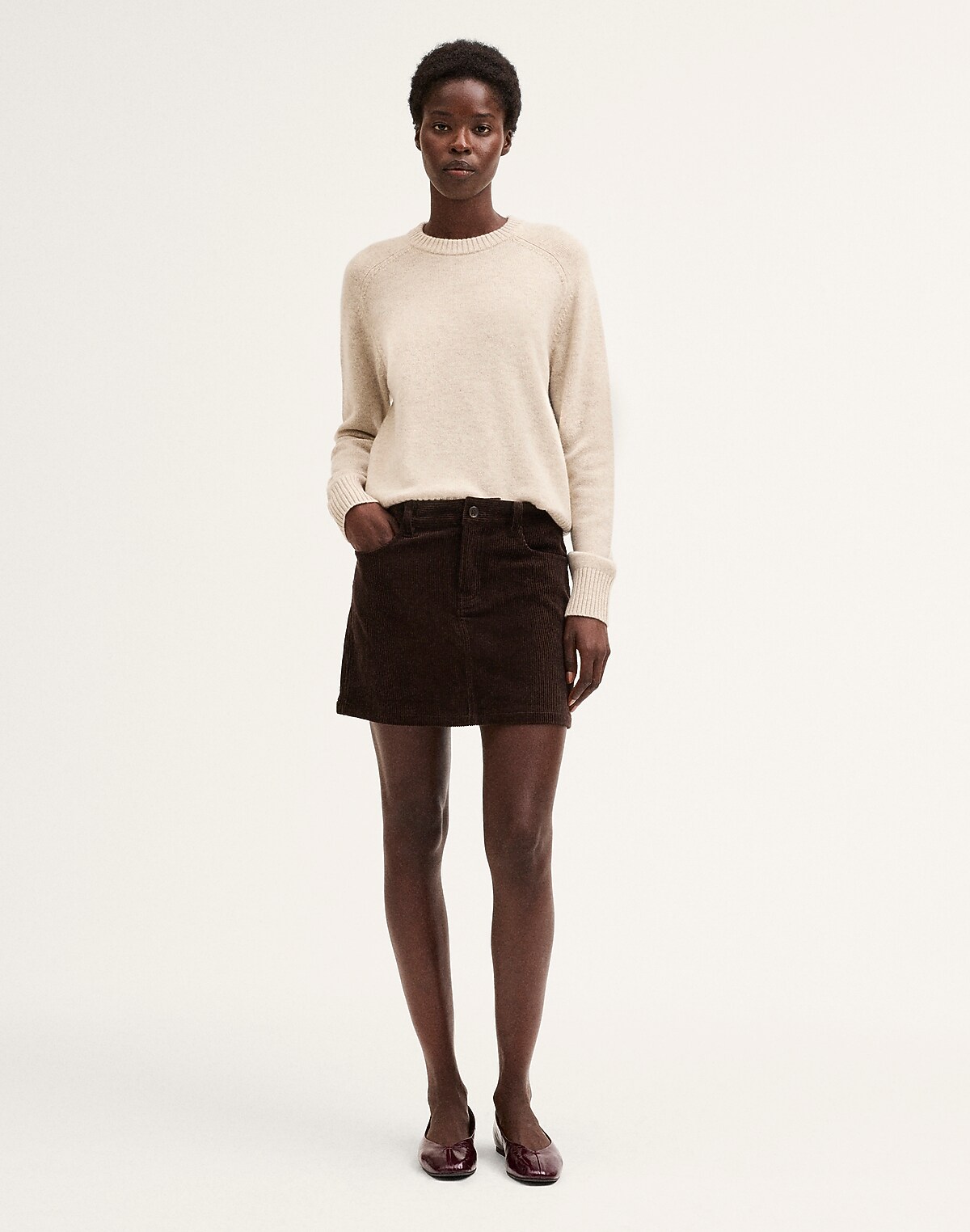 Classic Mini Skirt in Corduroy