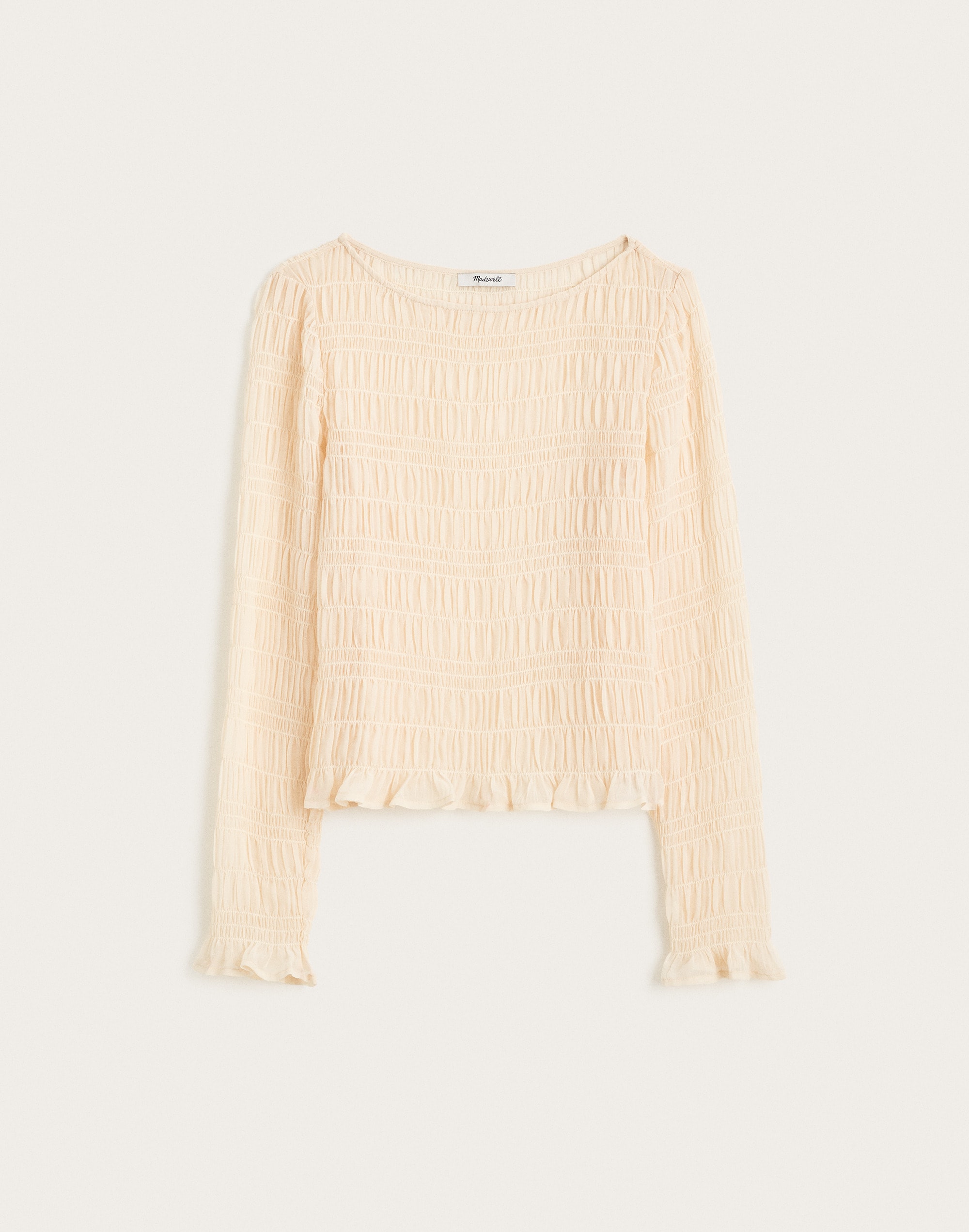 Smocked Boatneck Top