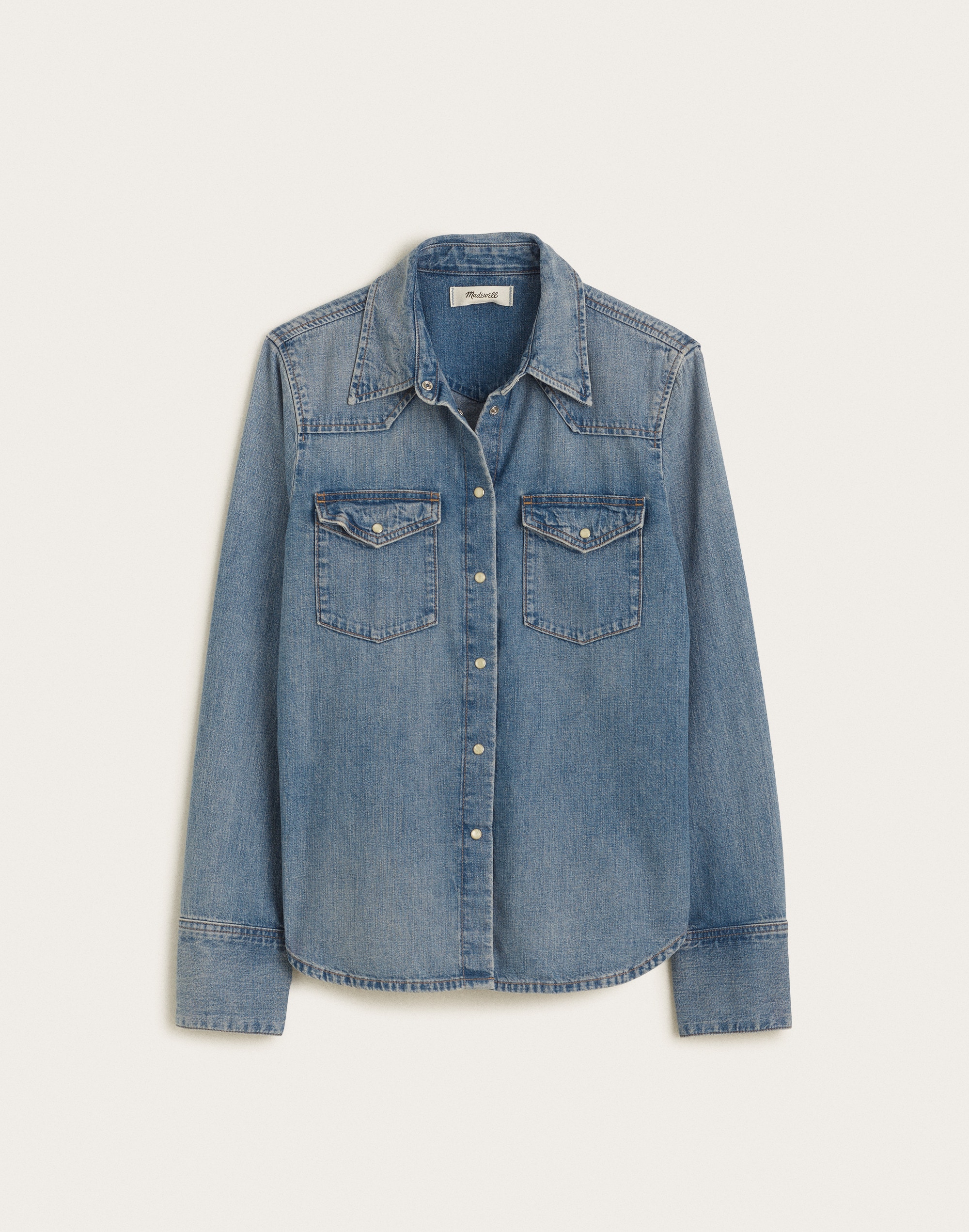 Shrunken Denim Western Shirt