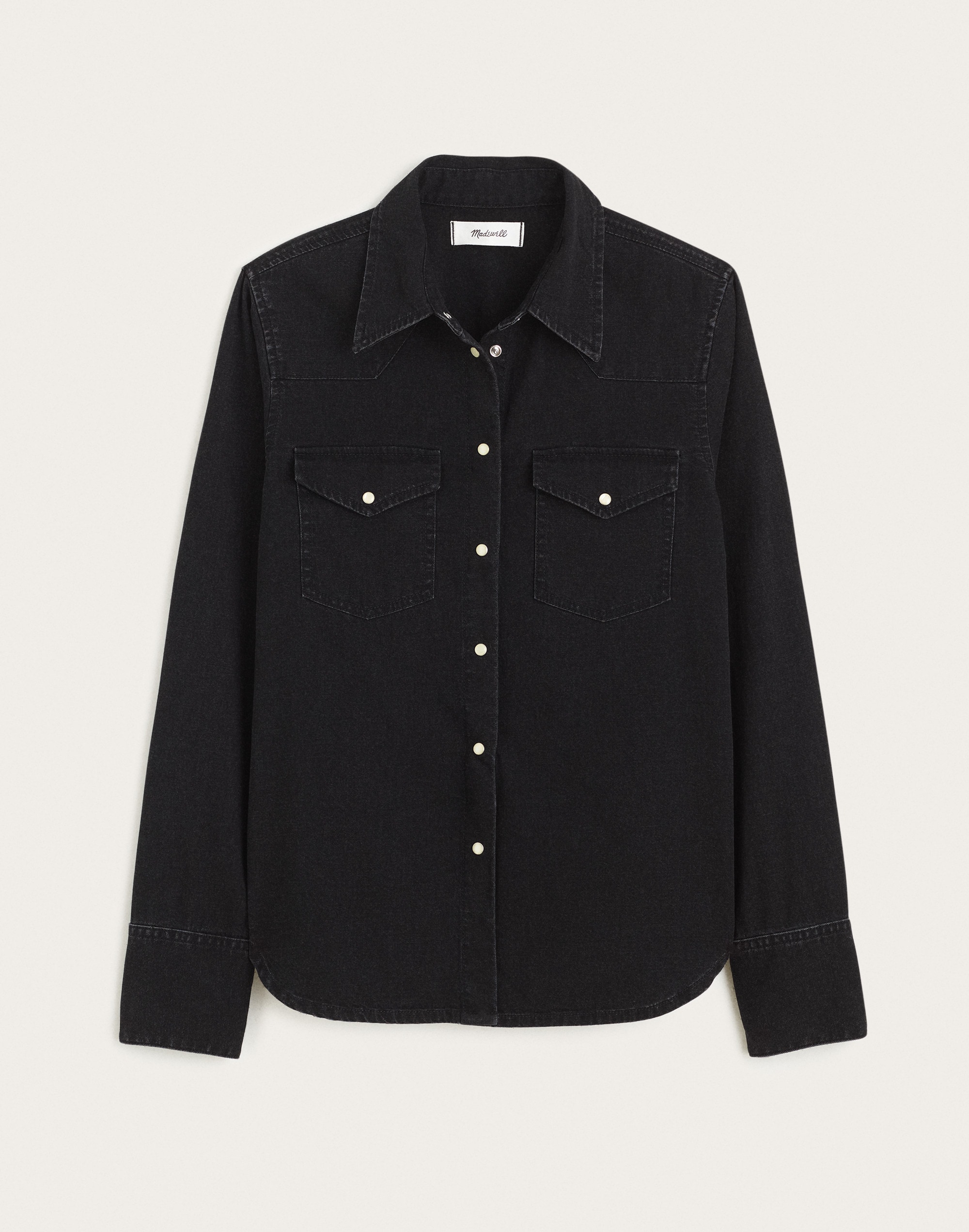Shrunken Denim Western Shirt
