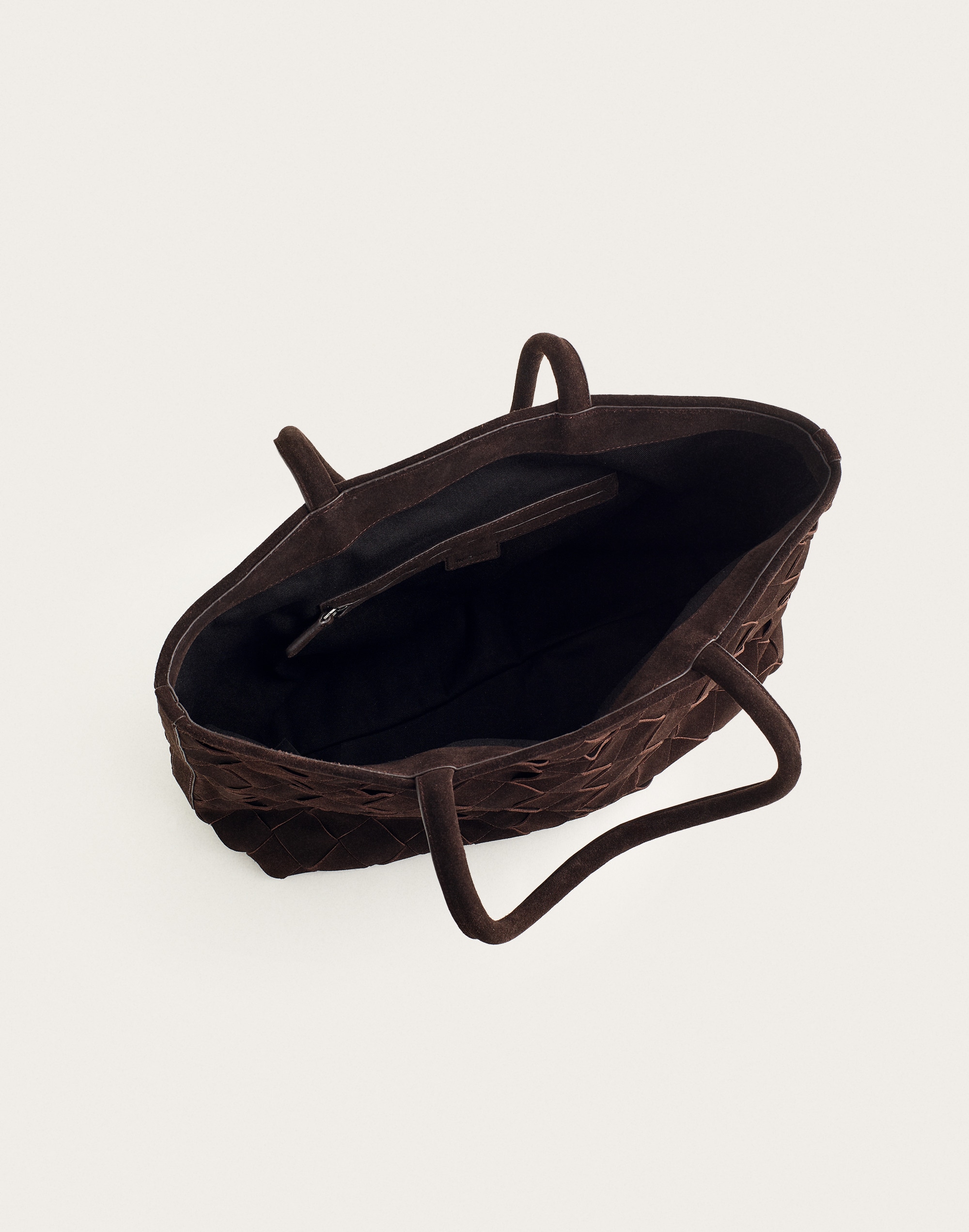 The Signature Woven Tote in Suede