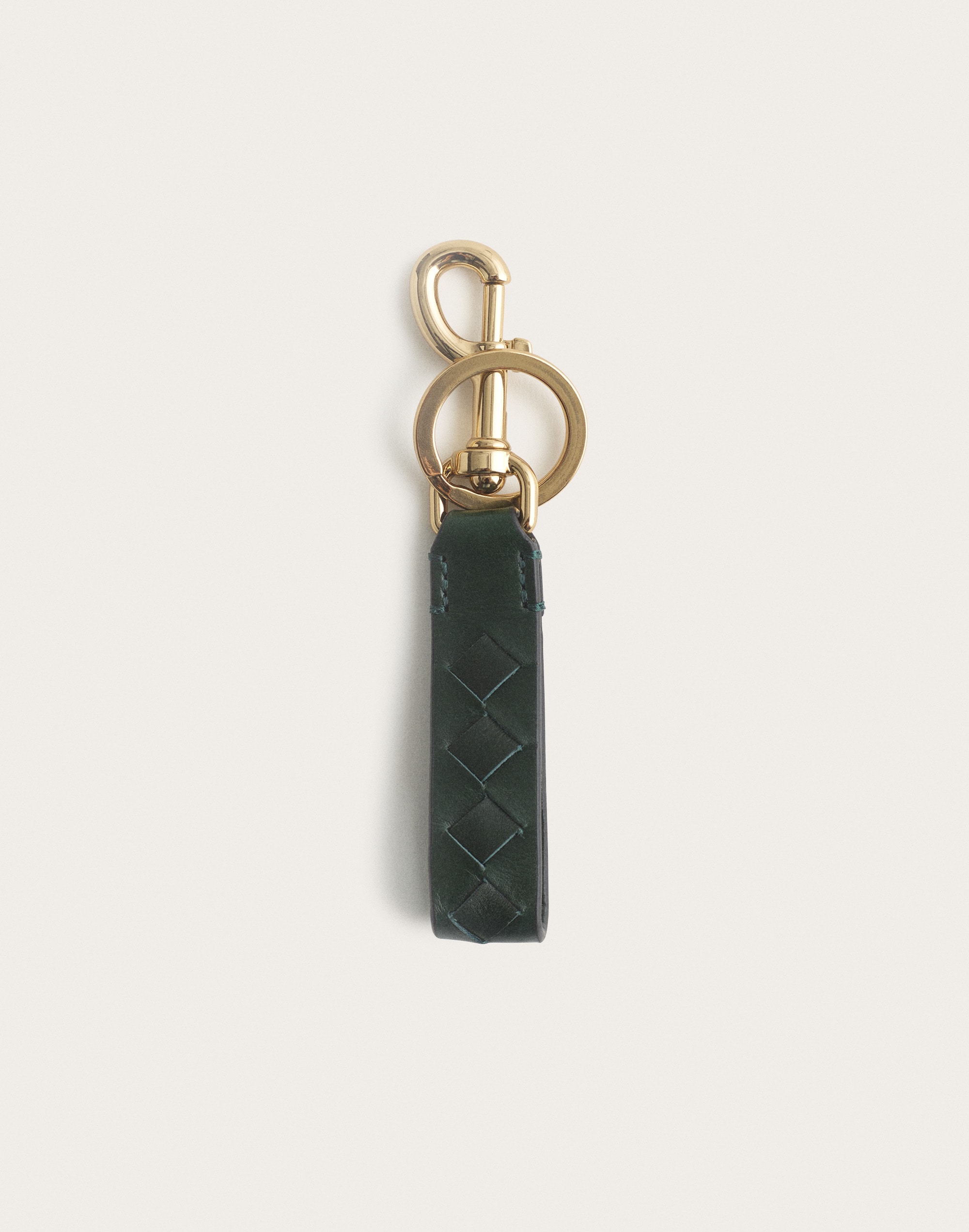 Woven Leather Keychain