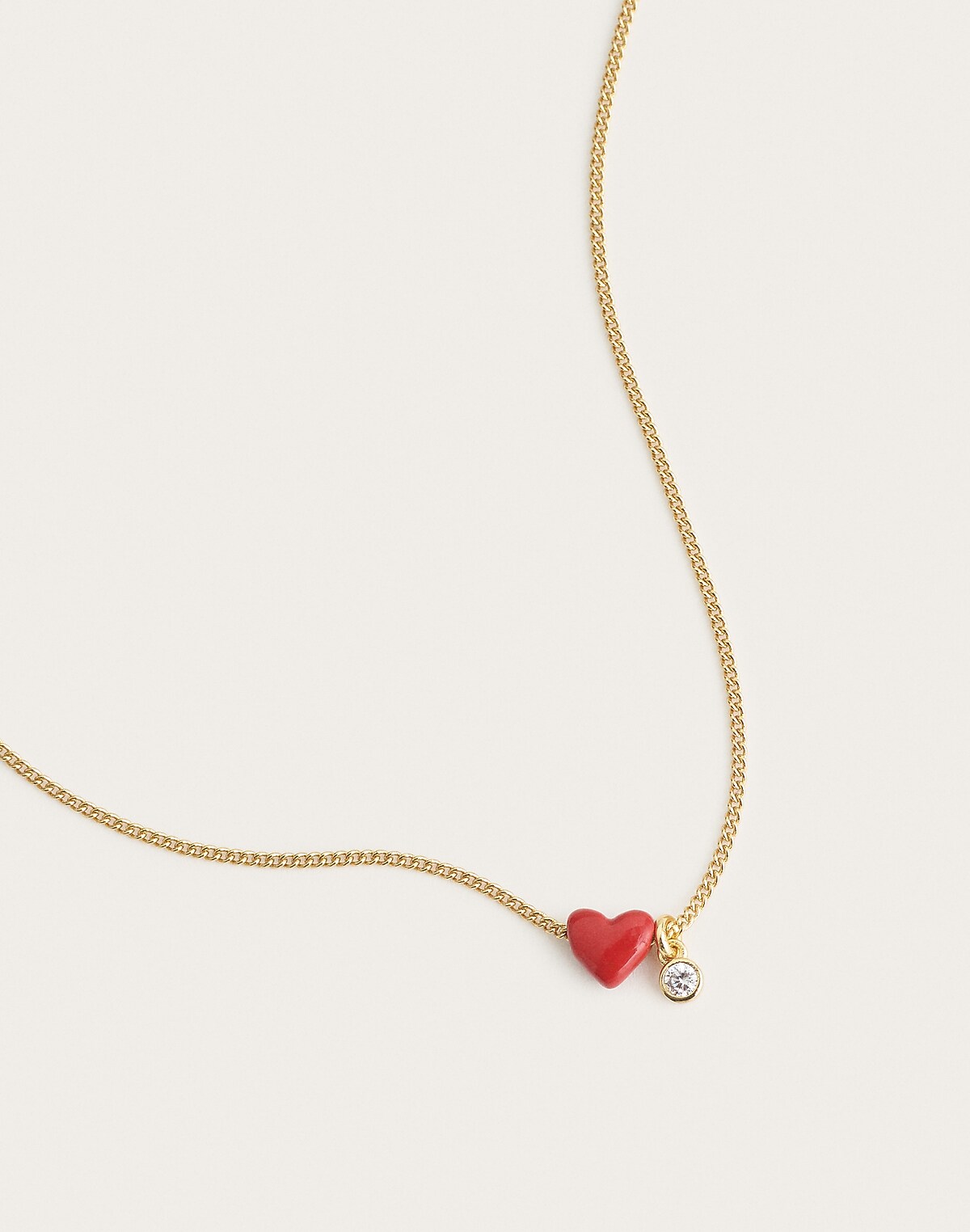 Heart Curb Chain Necklace