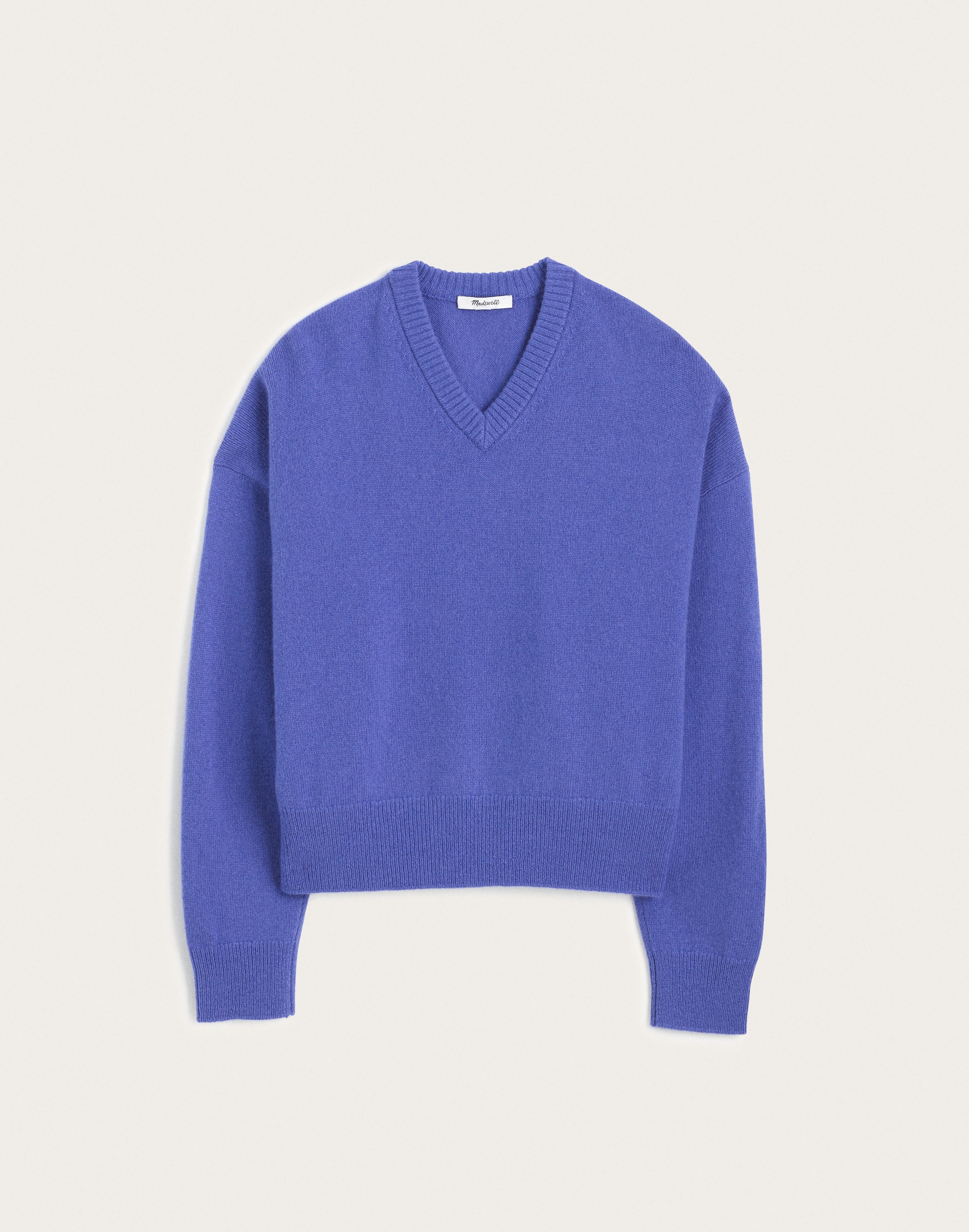 High V-Neck Sweater in Wool Blend