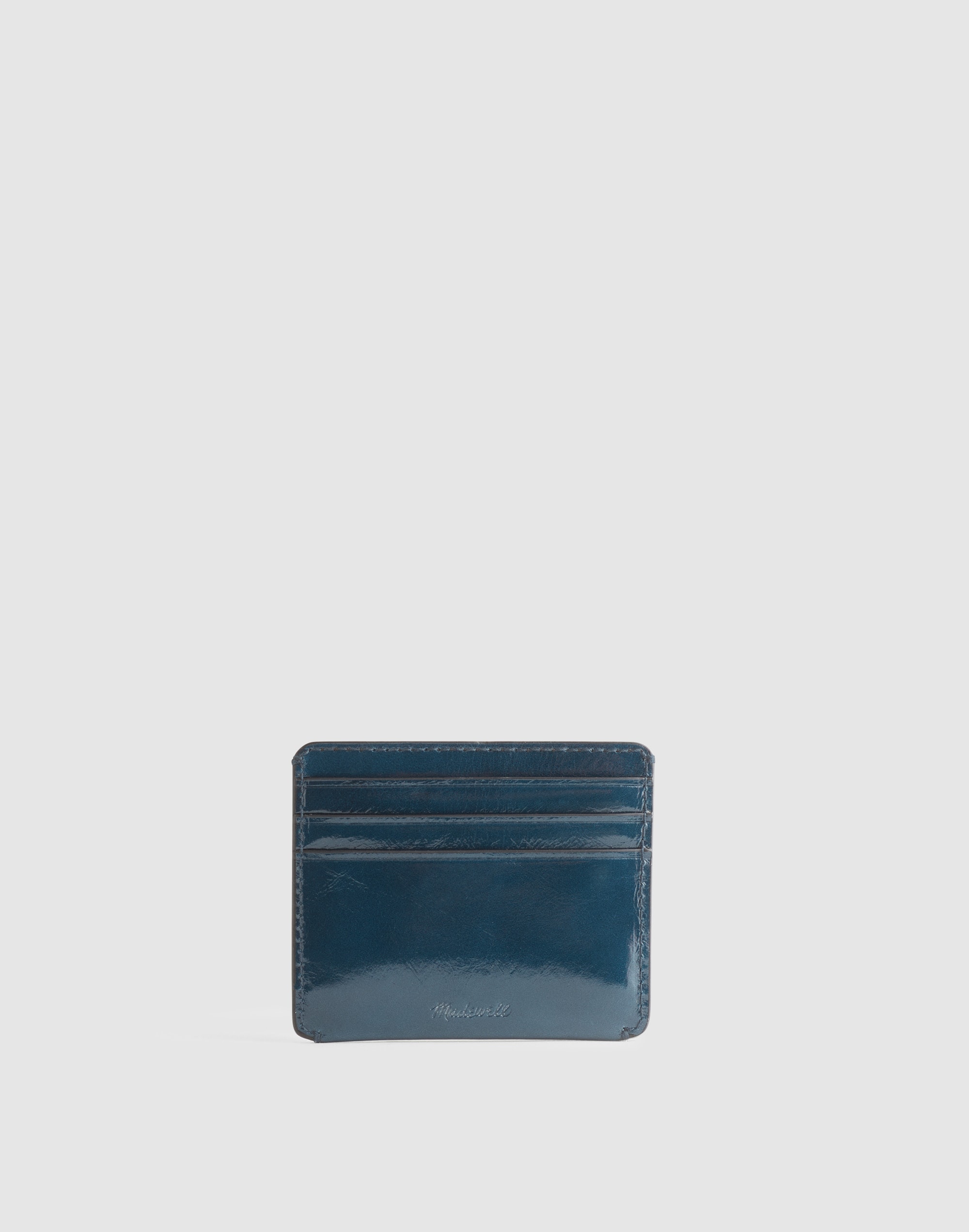Curved Card Case in Leather