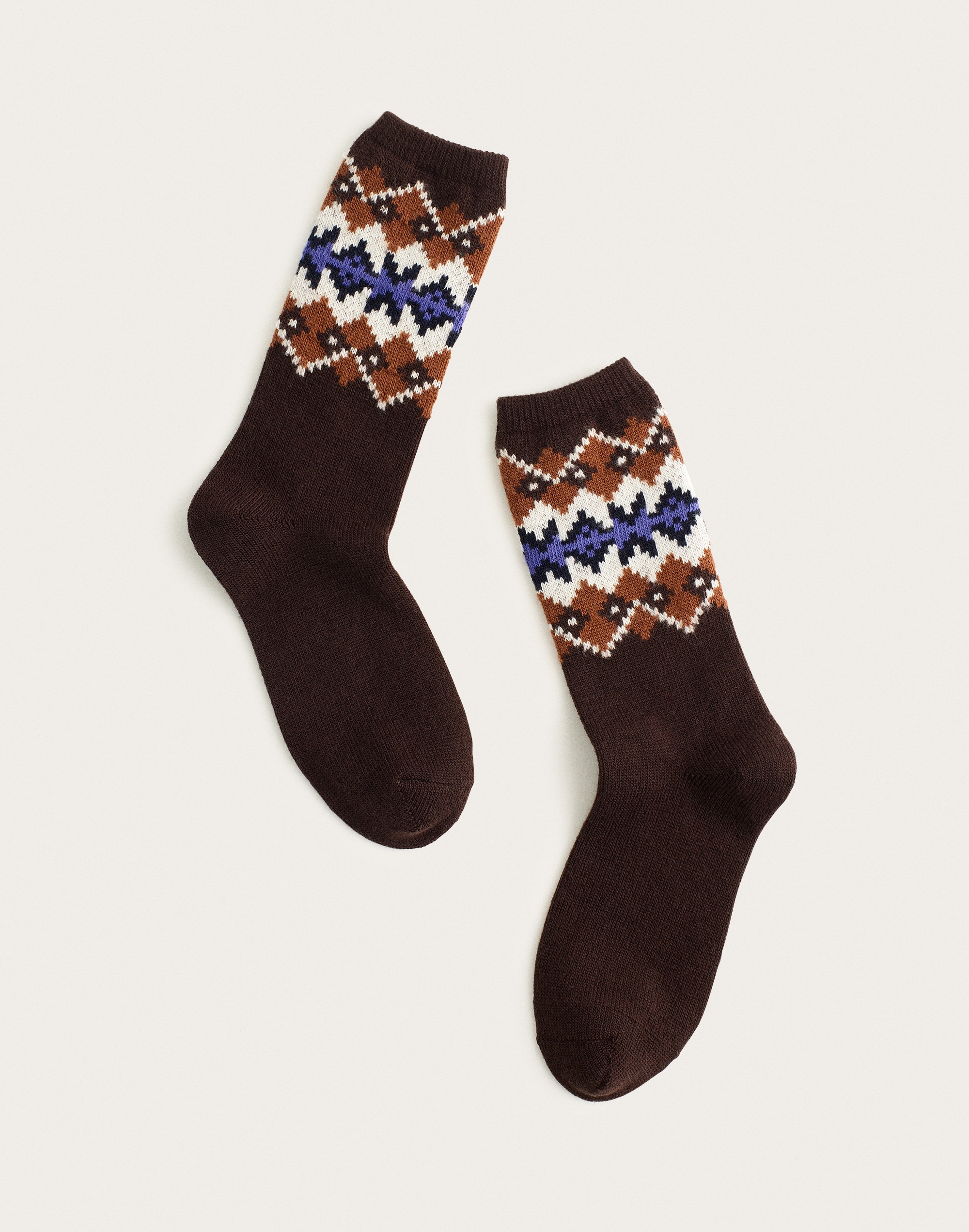fair isle loafer sock in wool blend