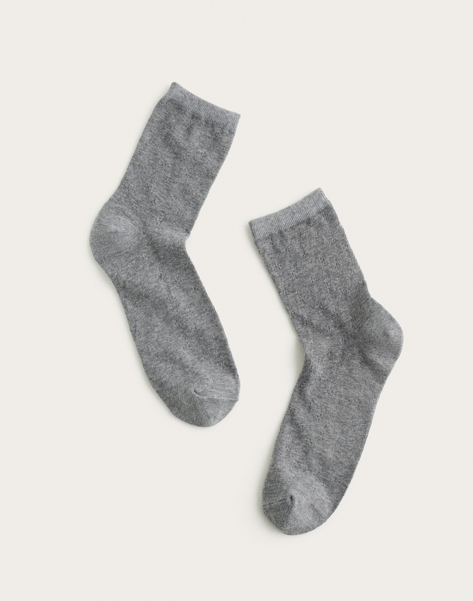 Pointelle-Knit Crew Socks