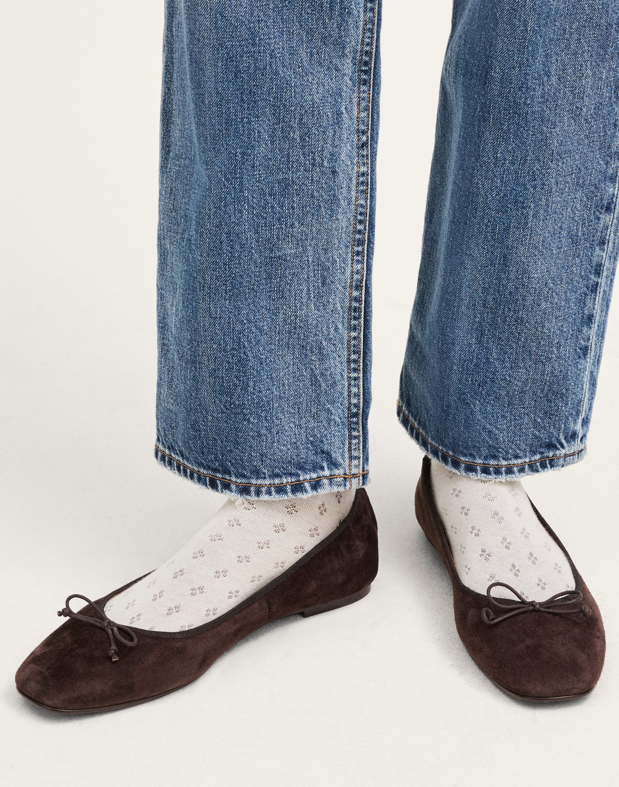 Pointelle-Knit Crew Socks