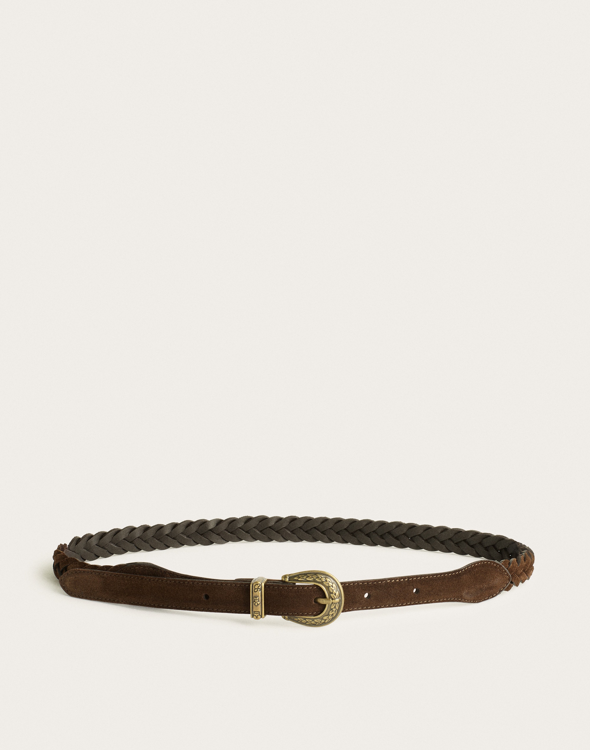 woven belt in suede