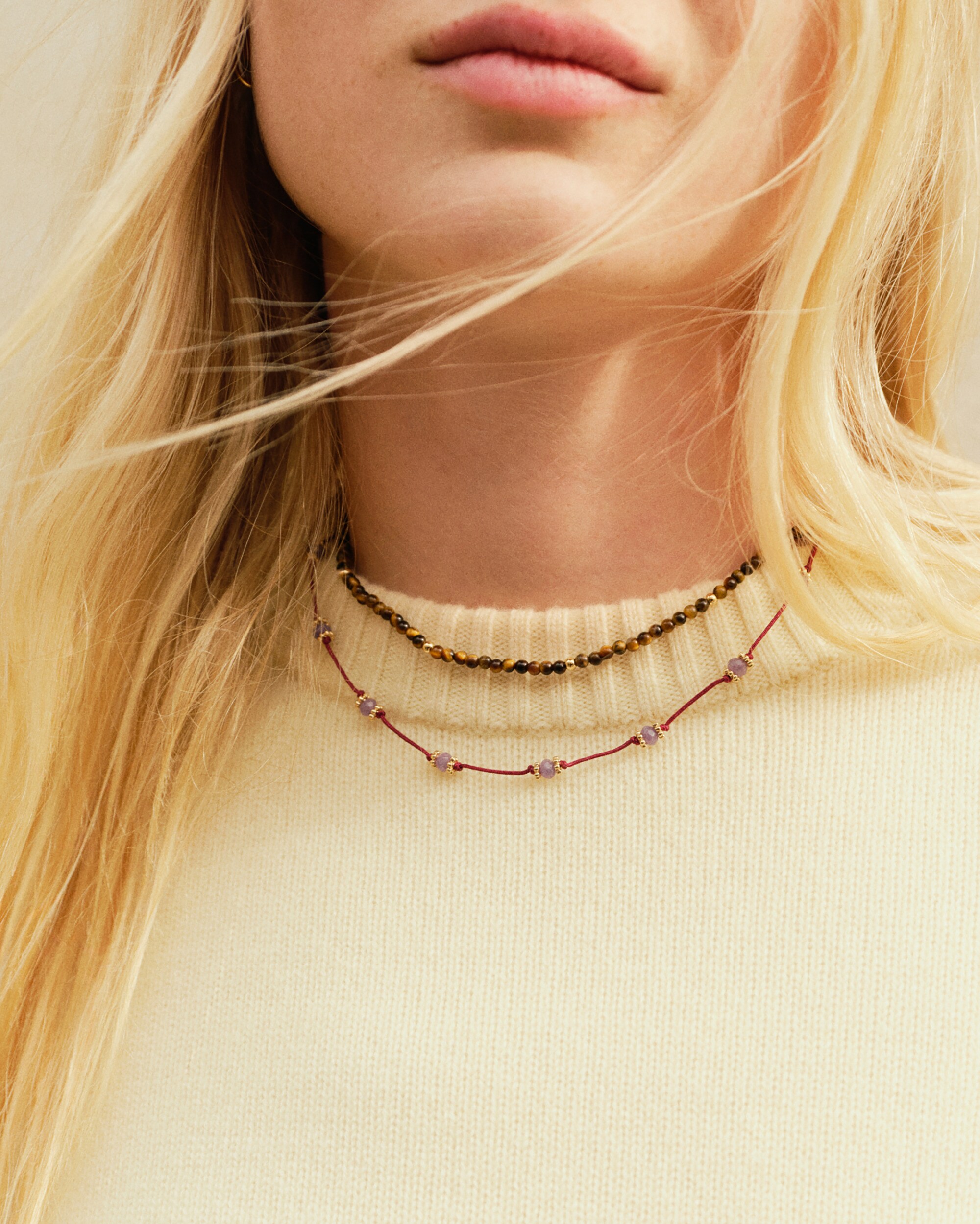 Semiprecious Beaded Necklace Set