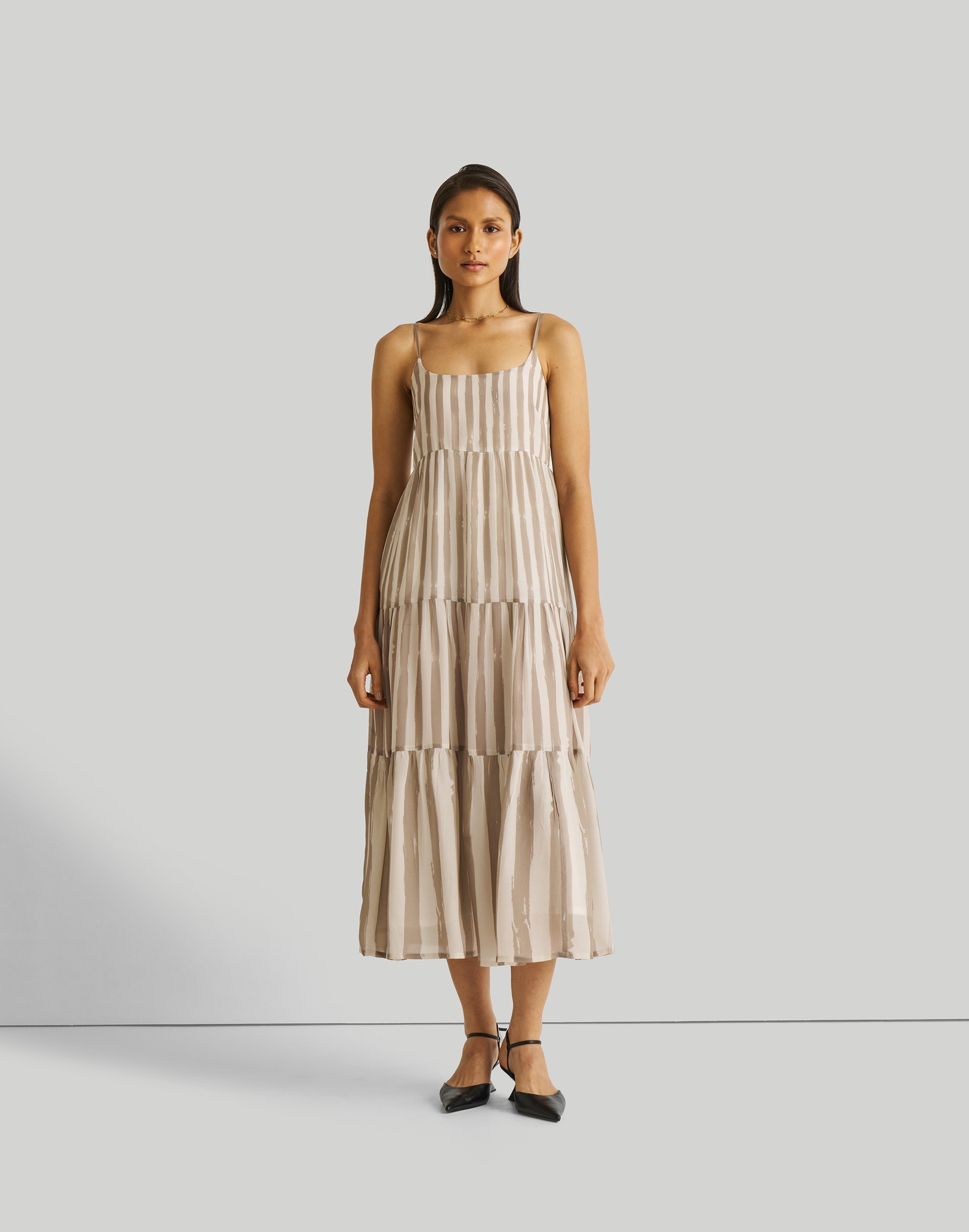 reistor strappy tiered maxi dress