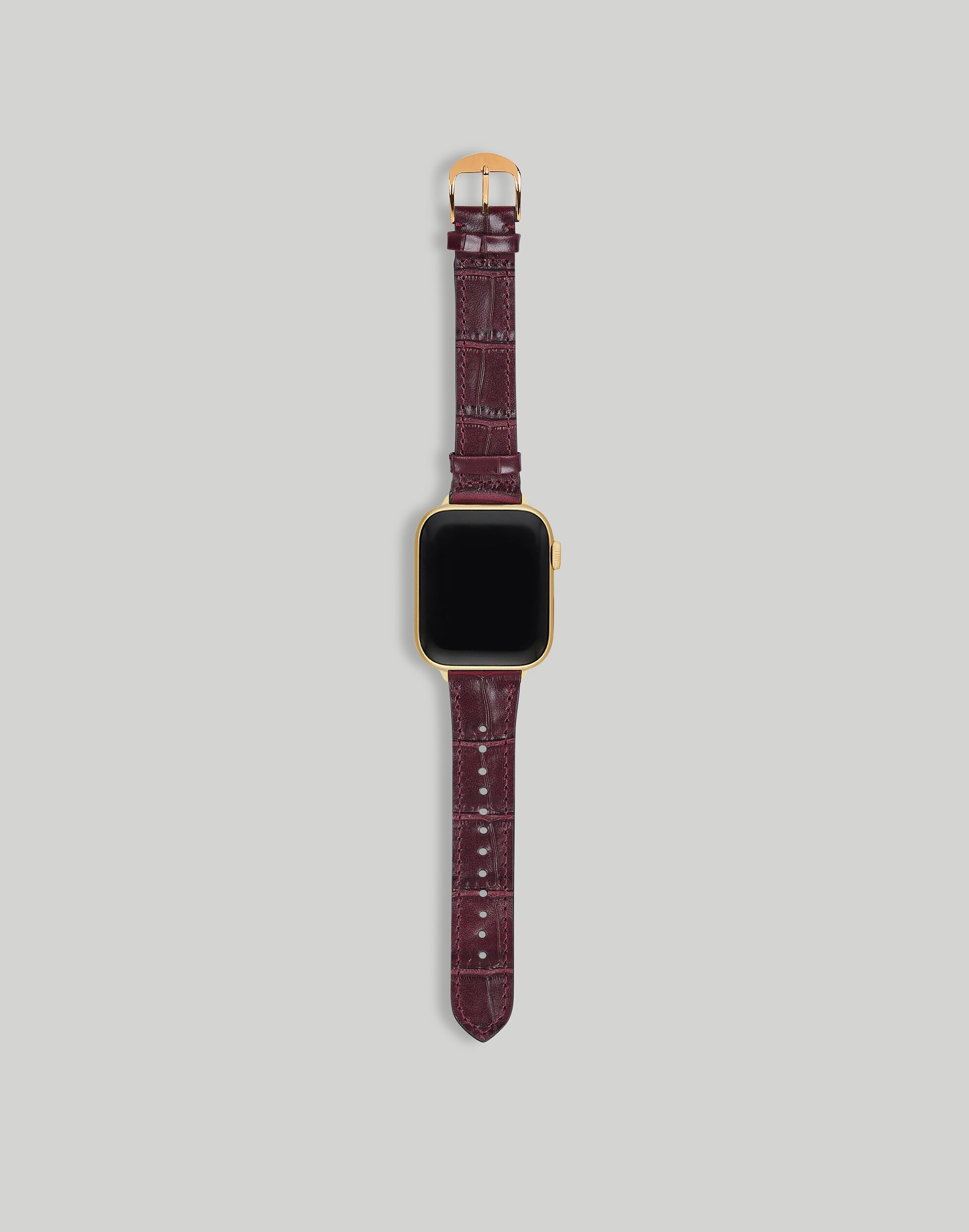 Hyer Goods Apple Watch Band- White- Gold- 42/44/45/49 mm