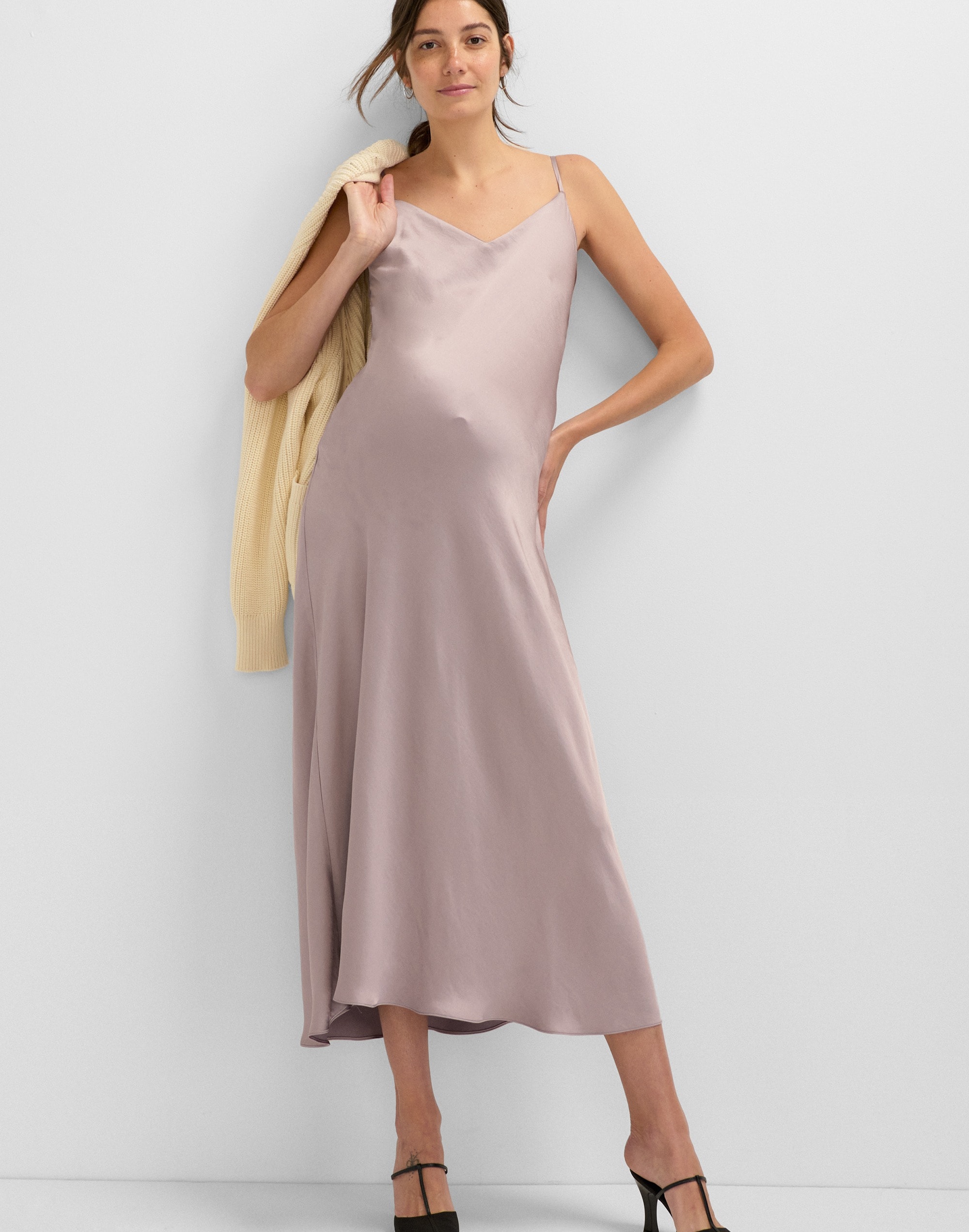 HATCH The Ricky Slip Maternity Midi Dress