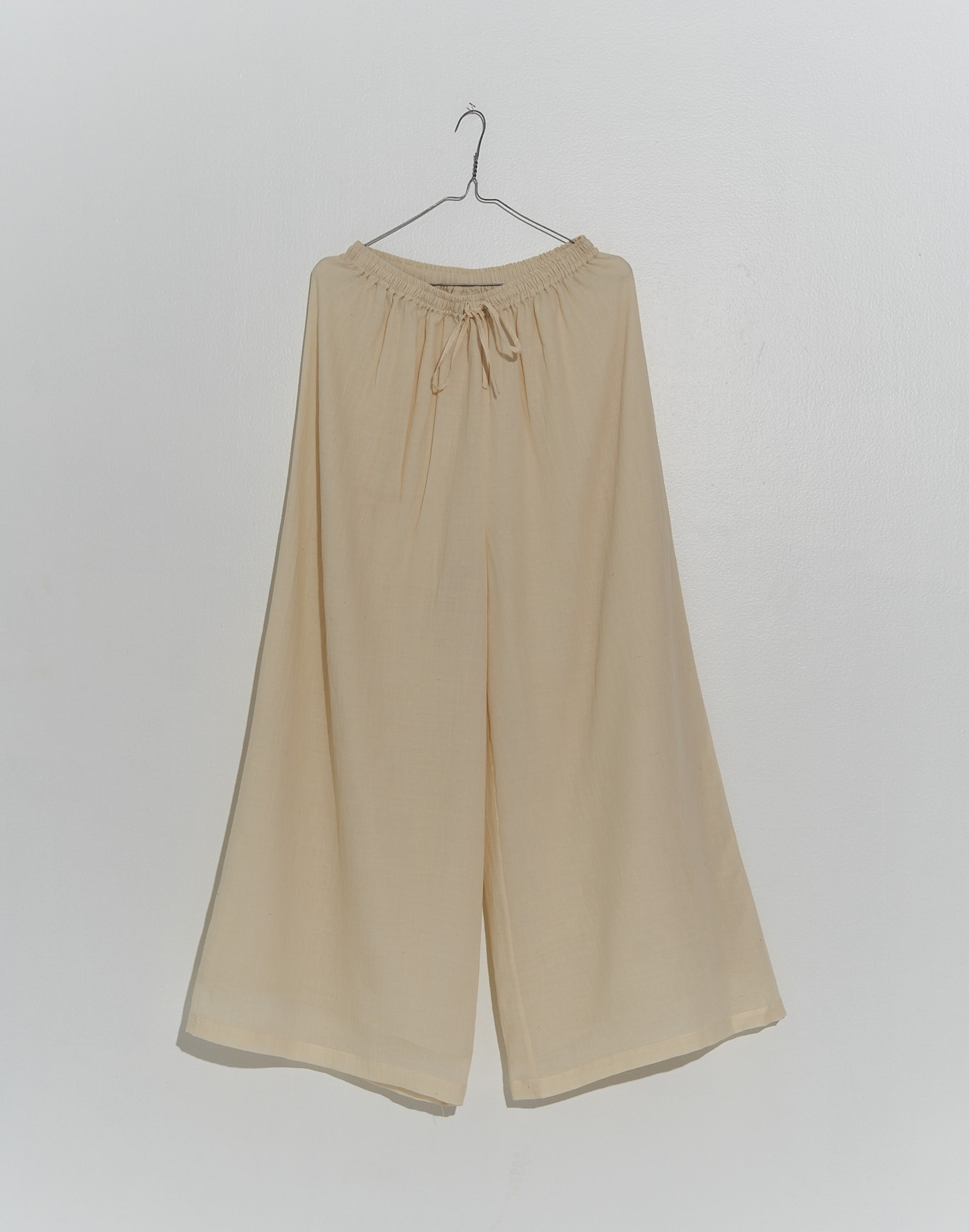 World of Crow Off-White Wide-Legged Relaxed Pants