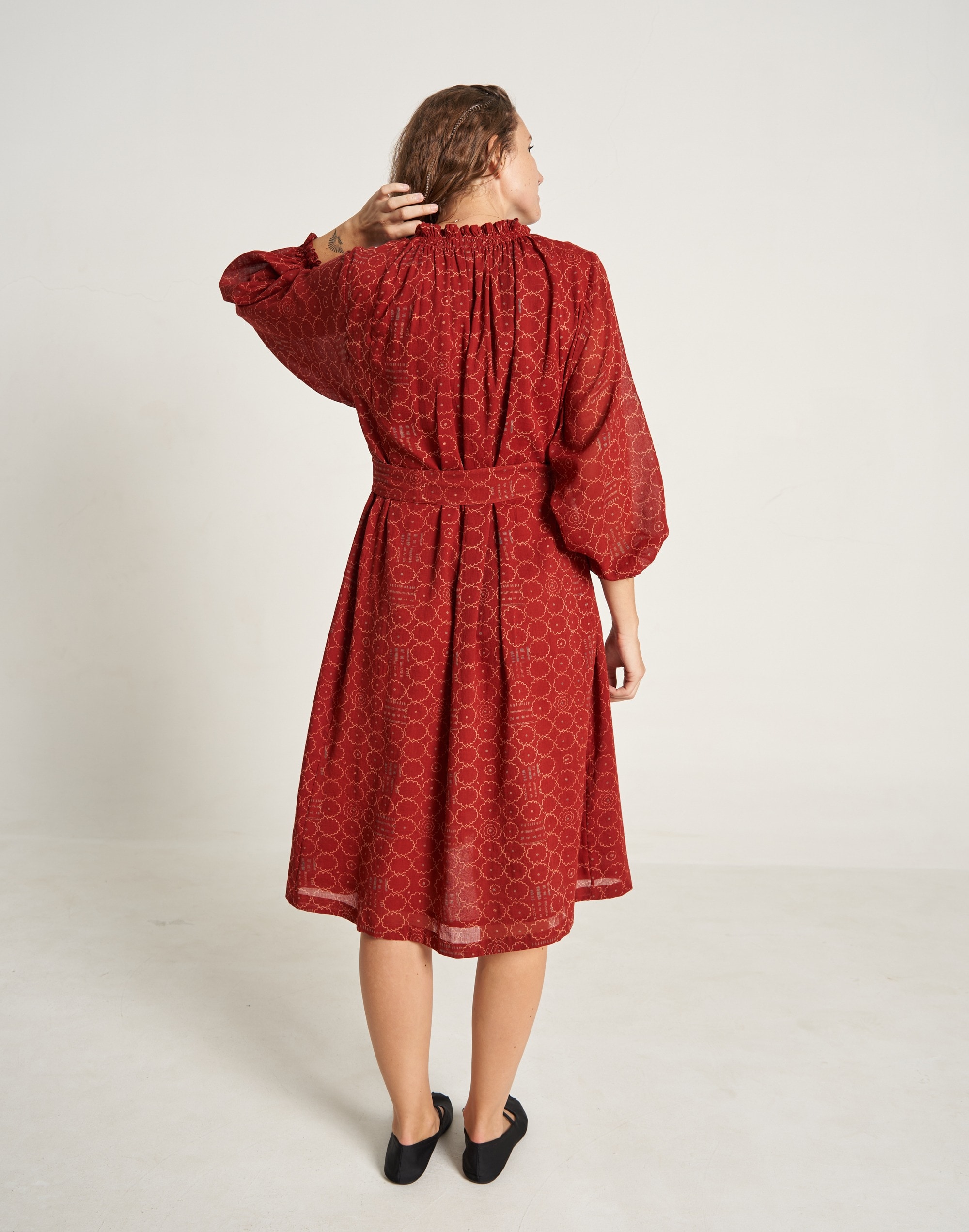 World of Crow Ruby Red Oversized Dress