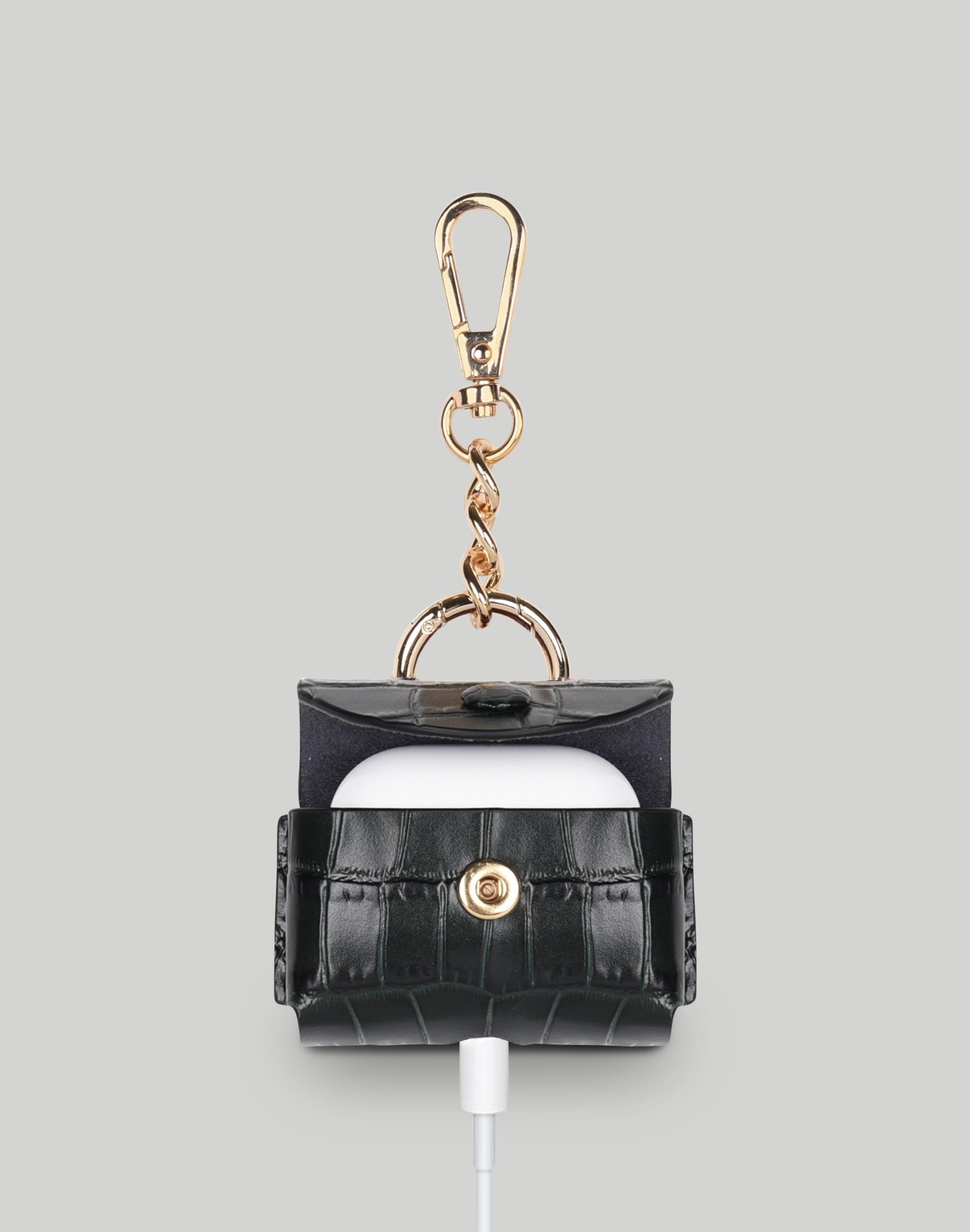 Hyer Goods AirPod Pro Case Cover + Keychain Emerald Croco