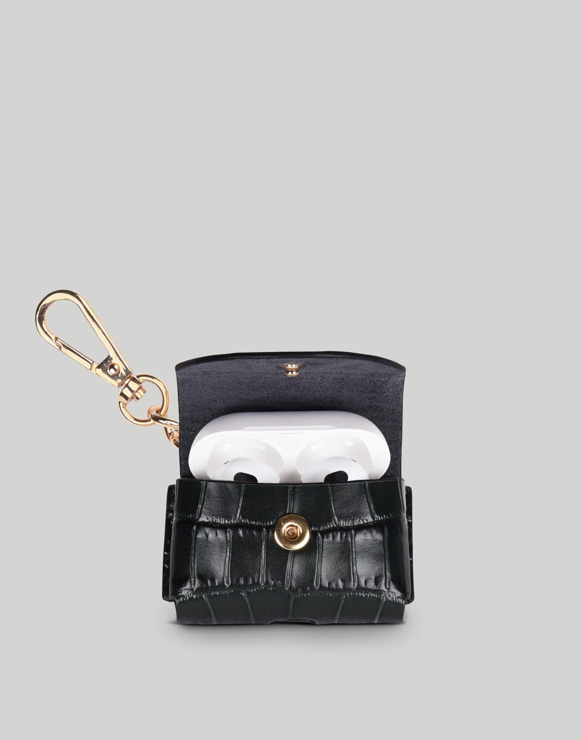 Hyer Goods AirPod Pro Case Cover + Keychain Emerald Croco