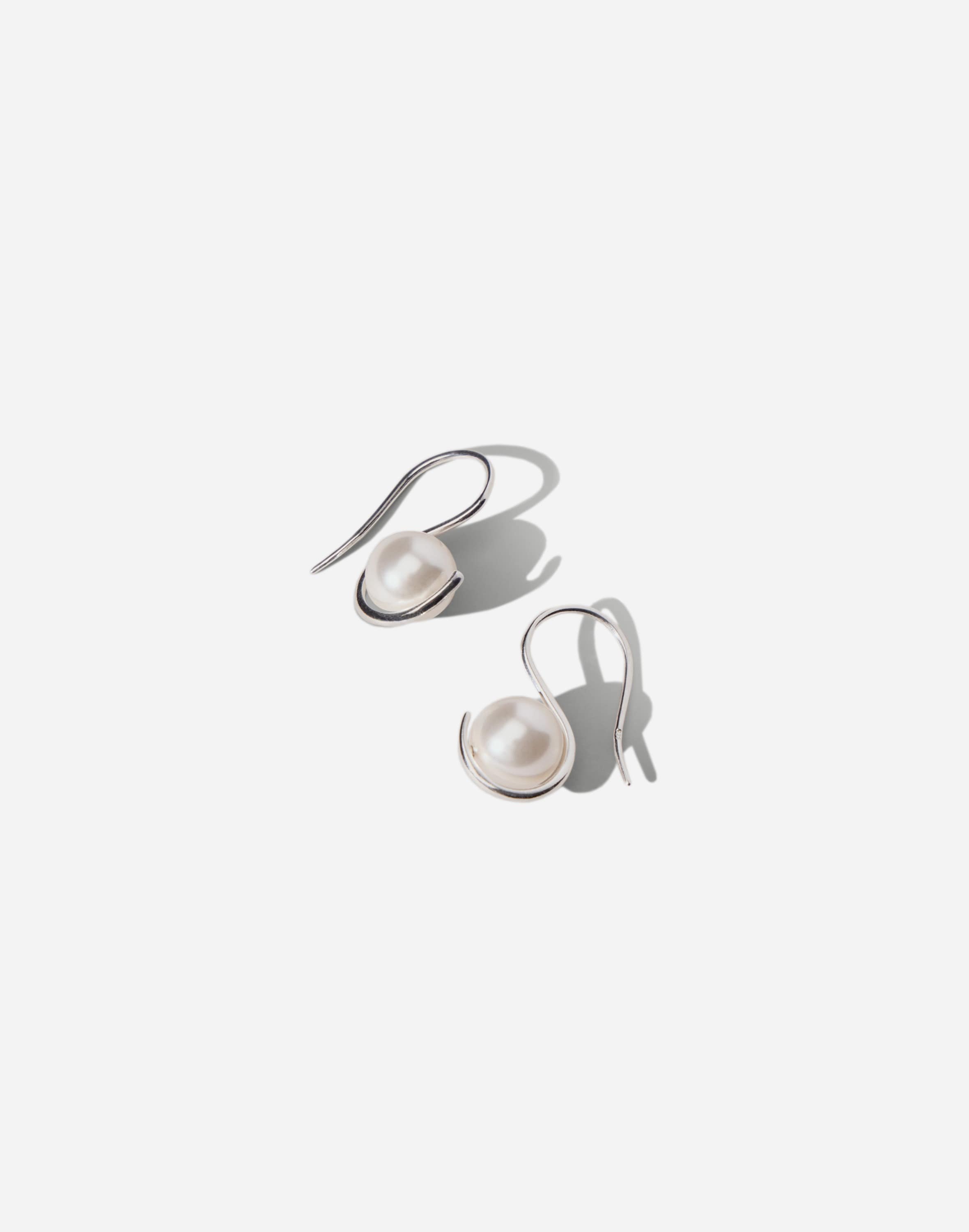 maslo jewelry wrap earrings pearl sterling silver