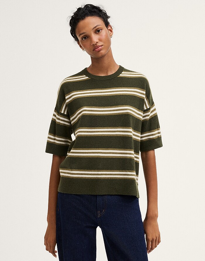 Relaxed Sweater Tee in 100% Cashmere