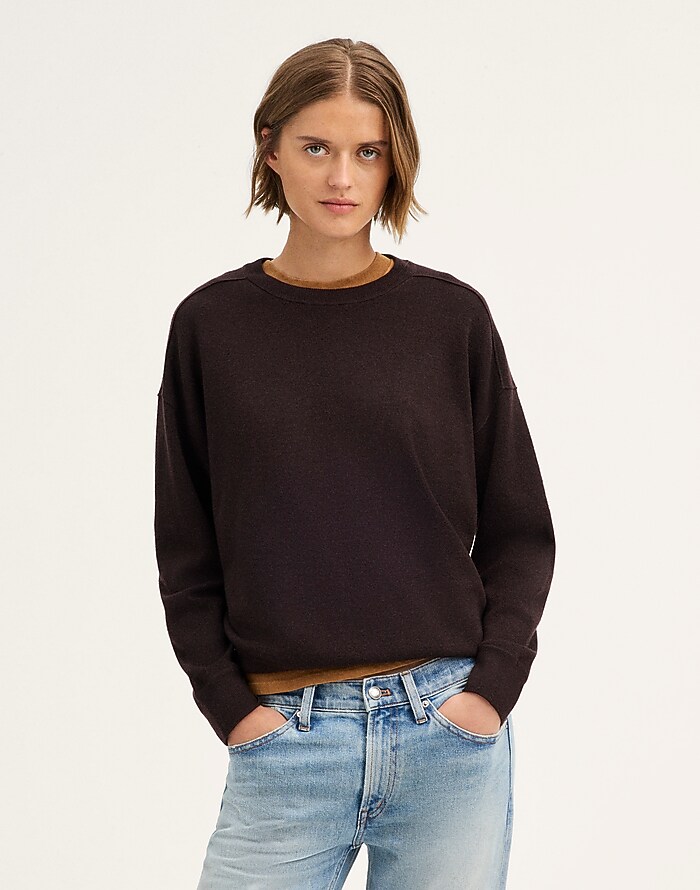 The Shae Crewneck Sweater in 100% Merino Wool